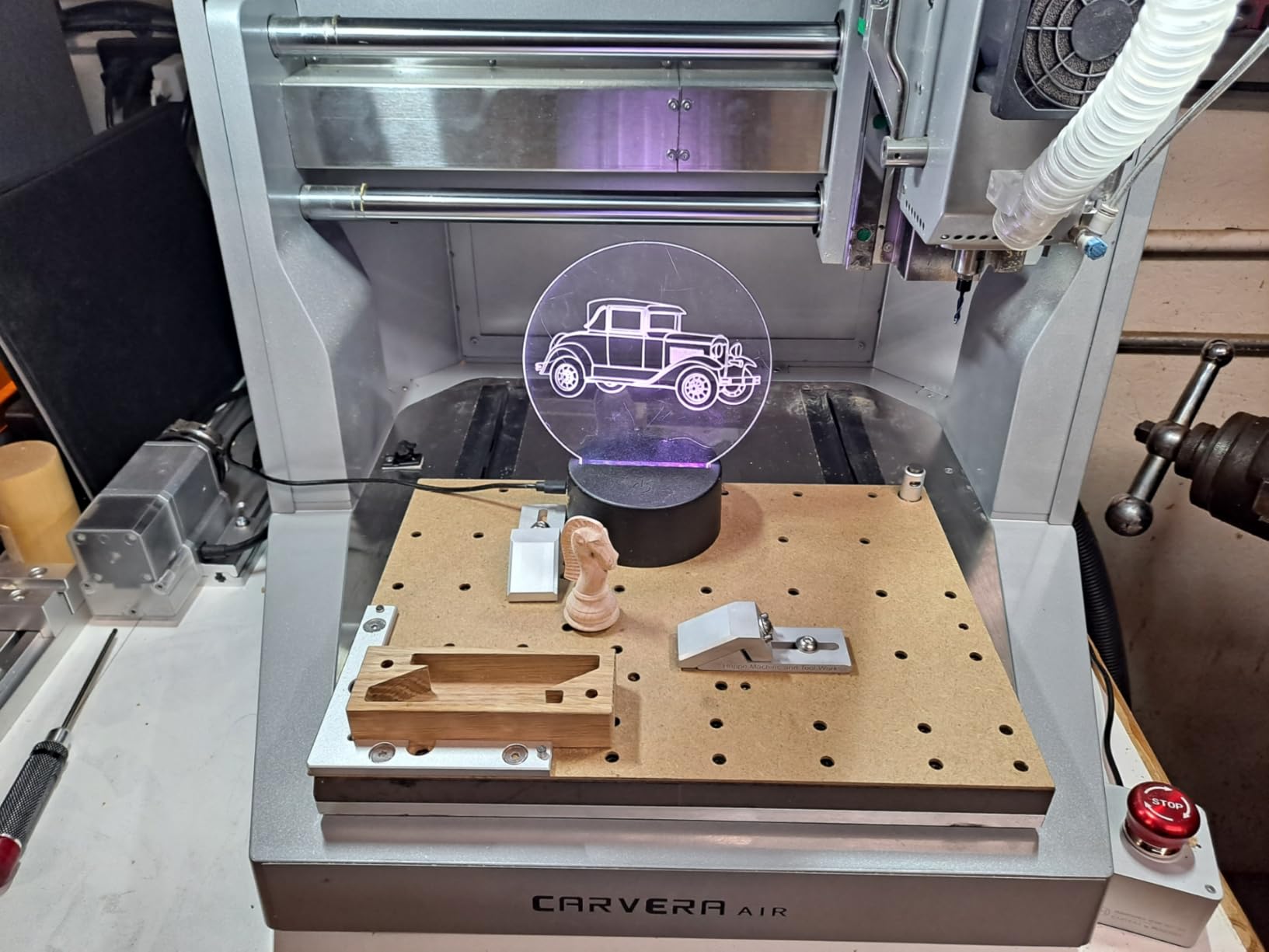 Carvera Air Desktop Machine with 4th Axis and PCB Fabrication Pack, Compact Enclosed Mini CNC Router Mill, Quick Tool Changer Closed-Loop Control, User-Friendly CAM Milling customer photo 1