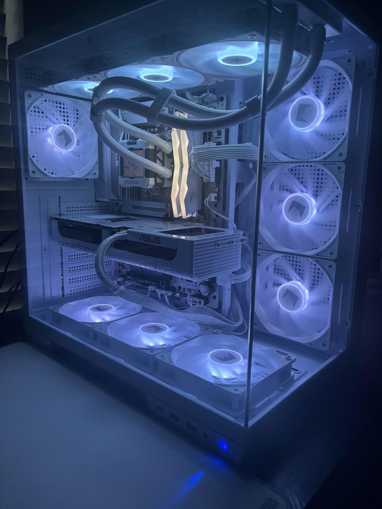 H1 HYXN ATX PC Case - Pre-Installed with 7 PWM ARGB Fans - Dual Cavity Mid-Tower PC Gaming Case - with Type-C - Can Hold up to 3X 360mm Radiator Support simultaneously (Black, H1) customer photo 2