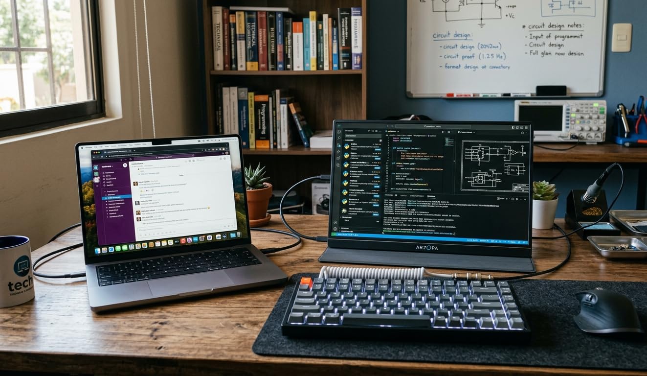 ARZOPA 16.1'' 180Hz 2.5K Portable Monitor, 2560x1440 QHD 107% sRGB Kickstand Portable Gaming Monitor with HDR, Ultra Slim, Eye Care, External Second Screen for Laptop, PC, PS5, Mac, Xbox - Z3FC customer photo 1