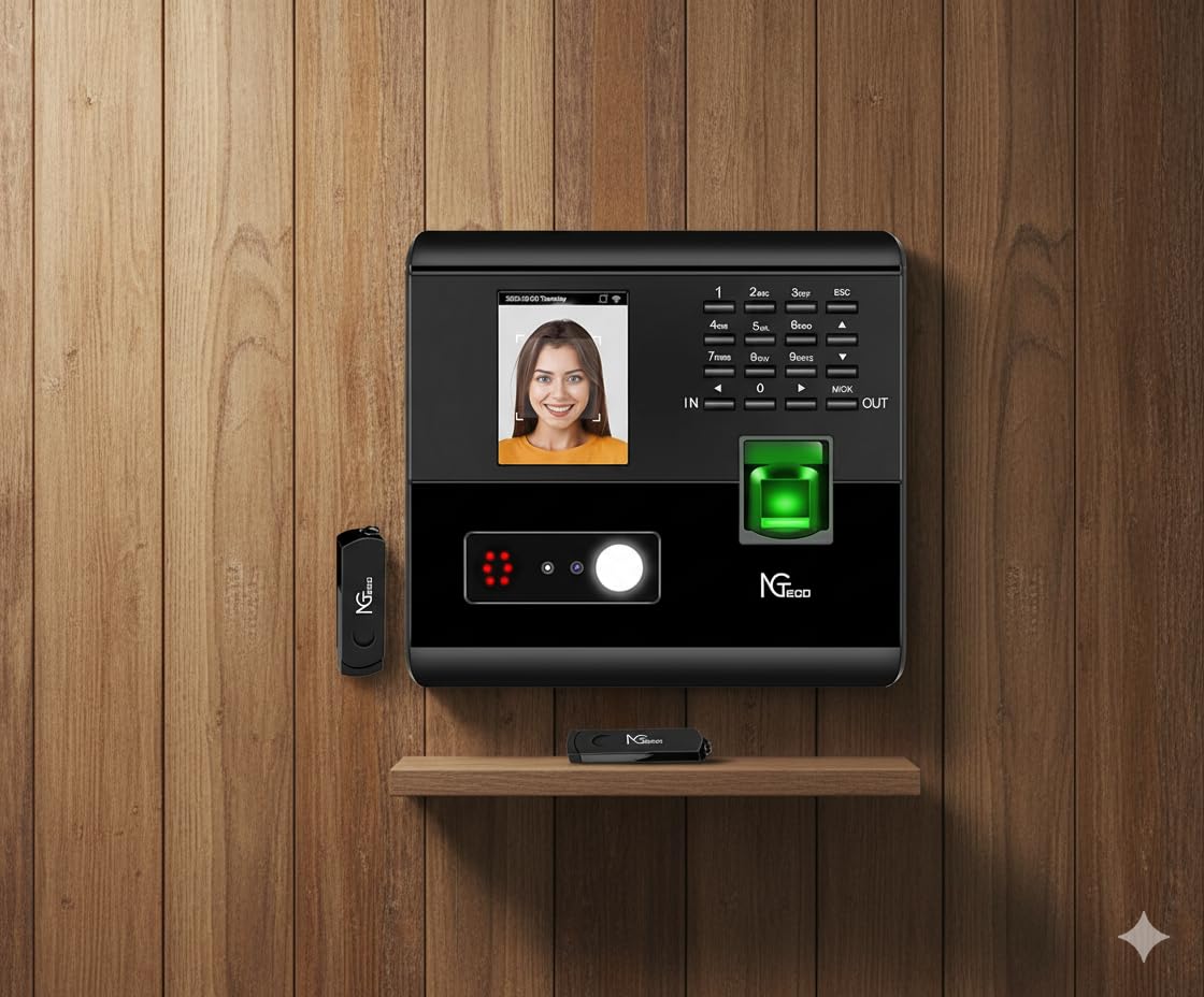 NGTeco APP-Based Time Clocks, 4-in-1 (Face, Fingerprint, RFID, PIN) Times Clock for Employees Small Business with iOS & Android APP customer photo 2