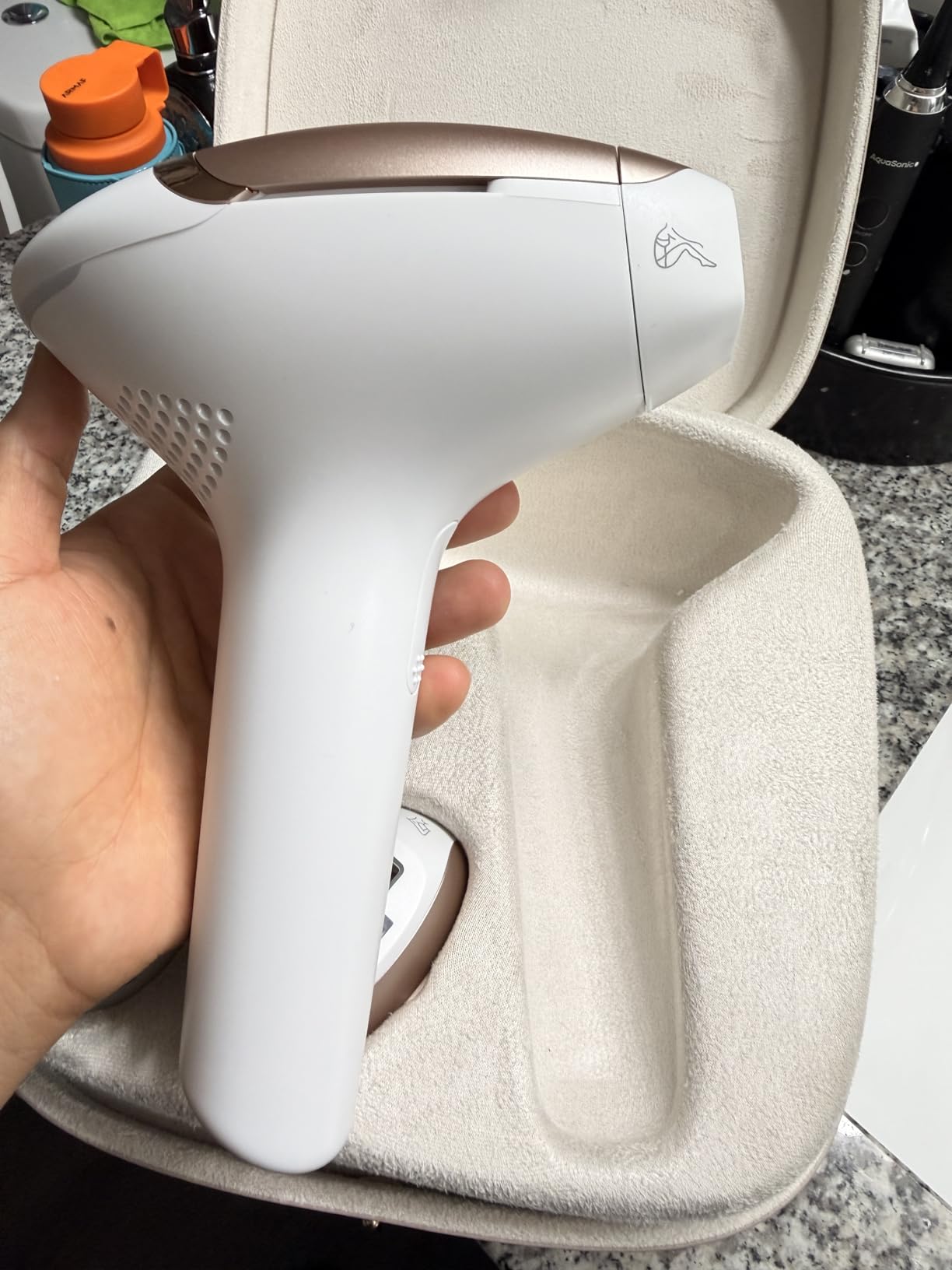 Philips Lumea IPL - Salon-Like Laser Hair Removal for Women, Permanent Hair Reduction Device At Home for Face & Body - Safe & Painless for Face, Bikini, Body, 5 Settings & Skin Sensors, BRI984/03 customer photo 2
