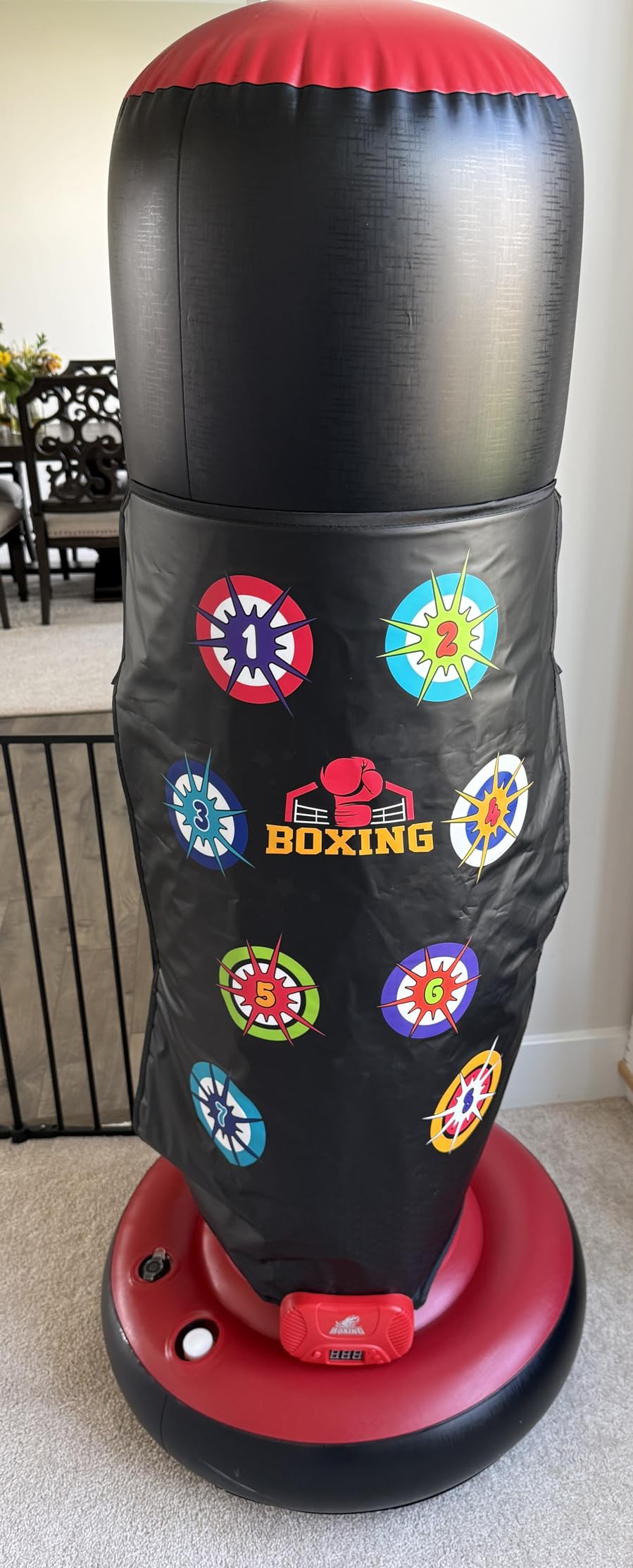 HopeRock Punching Bag for Kids, Boxing Set with Scoring, Light, Music, 4 Game Modes, Inflatable Boxing Bag with Gloves, Birthday Gifts Toys for 4-8-12 Years Old Boys customer photo 1