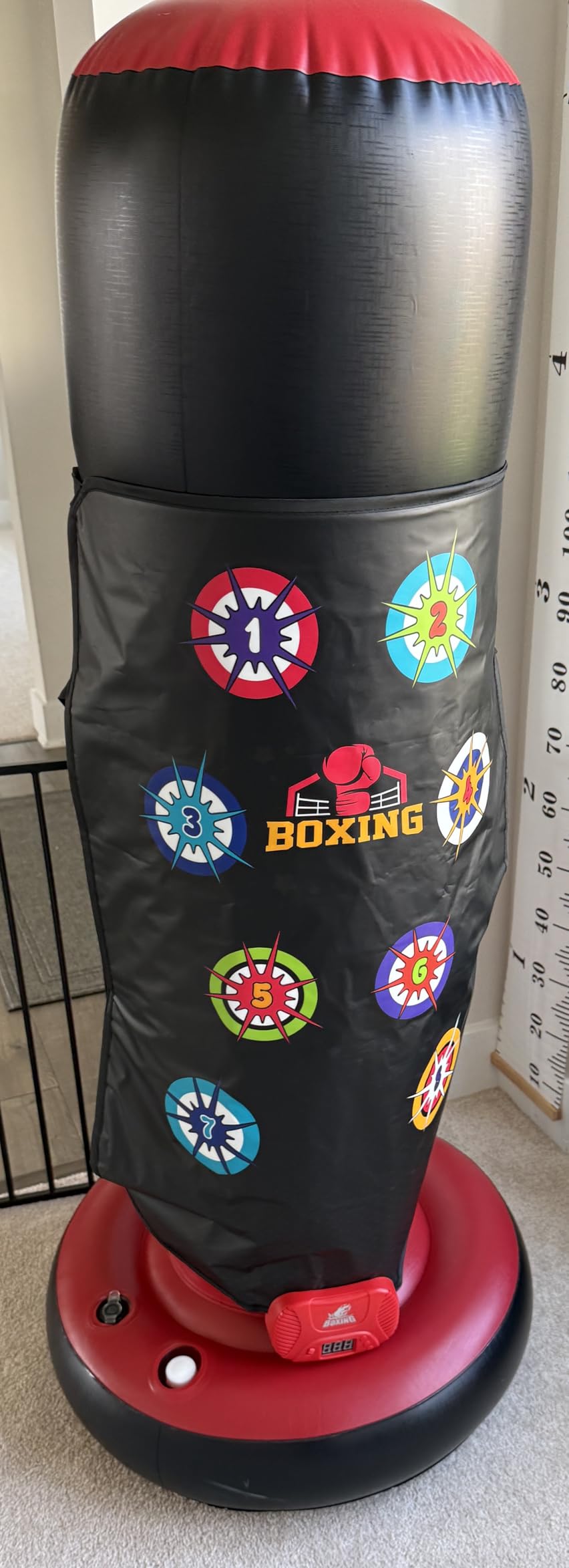 HopeRock Punching Bag for Kids, Boxing Set with Scoring, Light, Music, 4 Game Modes, Inflatable Boxing Bag with Gloves, Birthday Gifts Toys for 4-8-12 Years Old Boys customer photo 2