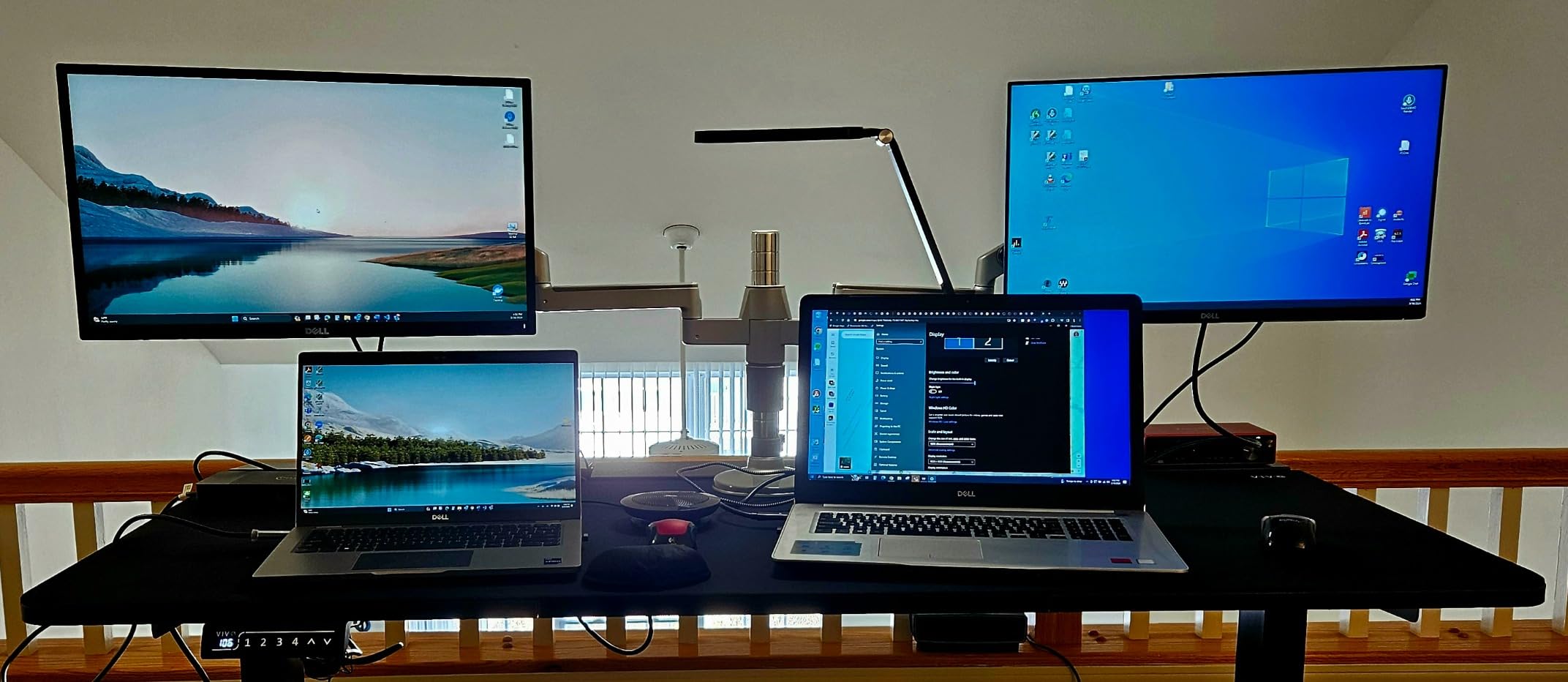 VIVO Electric 71 x 30 in Standing Adjustable Gaming Desk with Hidden Cable Trays, Full-Size Mouse Pad, Holds 220 lbs, Black Top Black Frame, DESK-KIT-1B6-P3B-71 customer photo 1