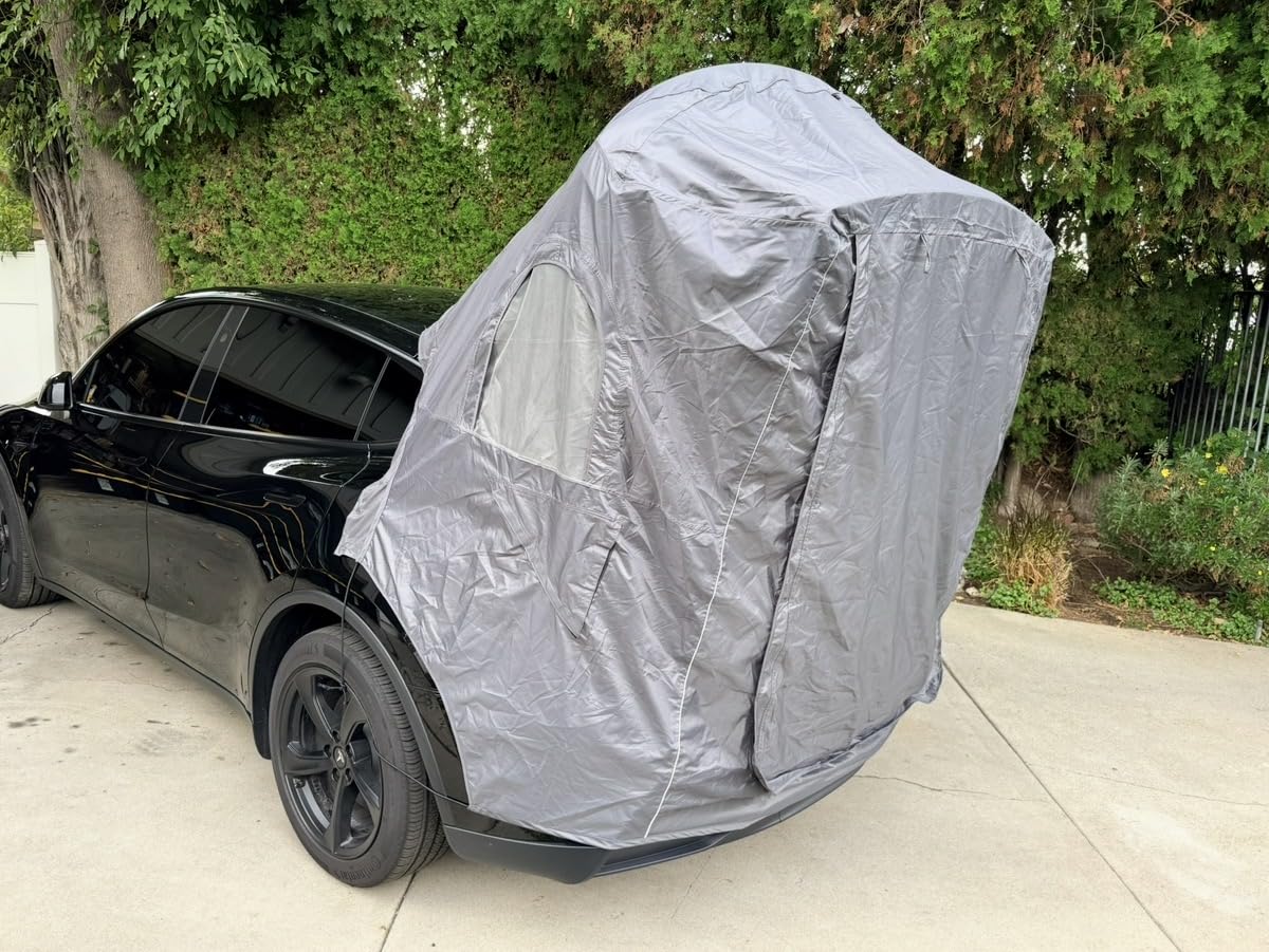 Camping Tent with Canopy for Tesla Model Y 2020-2024 Accessories, UPF50+ & Waterproof PU 3000mm, 420D Oxford Fabric Car Tailgate Shade Awning with Screen Net for 7-8 Person customer photo 1