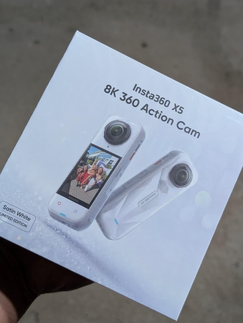 X5 Satin White - Waterproof 8K 360° Action Camera, Leading Low Light, Invisible Selfie Stick Effect, Rugged and Replaceable Lens, 3-Hour Battery, Built-in Wind Guard, Stabilization customer photo 2
