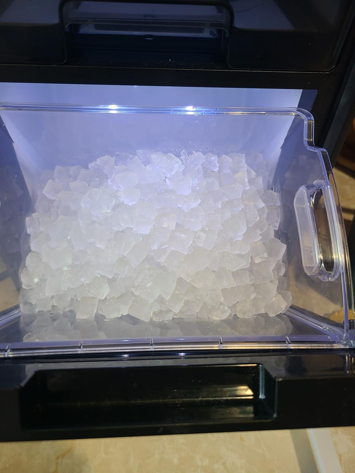 EUHOMY Nugget Ice Maker Countertop, 40Lbs/24H Pebble Ice Maker Machine, Self-Cleaning Countertop Sonic Ice Makers with Ice Scoop&Basket, Pellet Ice Maker Machine for Home/Kitchen/Office customer photo 2