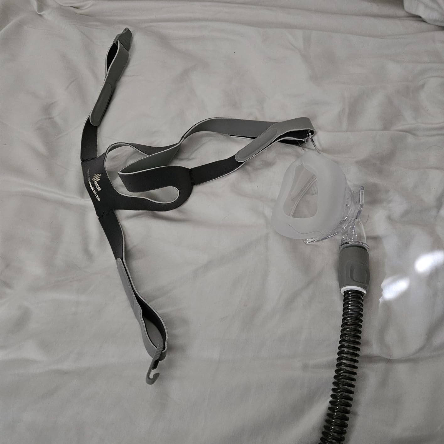 Full Face CPAP MASK, Includes Headgear, Cushion, Frame and Elbow/Swivel (M) customer photo 2