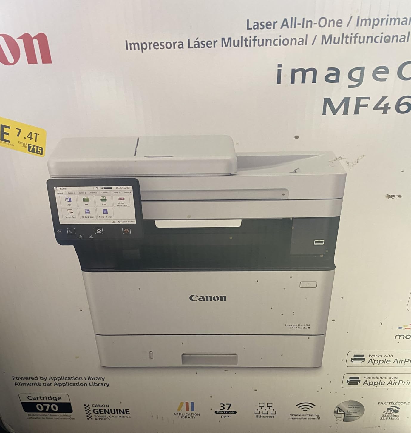 Canon imageCLASS MF462dw II - Wireless Black & White Laser Printer with Print, Copy, Scan, Fax, 3 Year Limited Warranty, 37 PPM customer photo 1