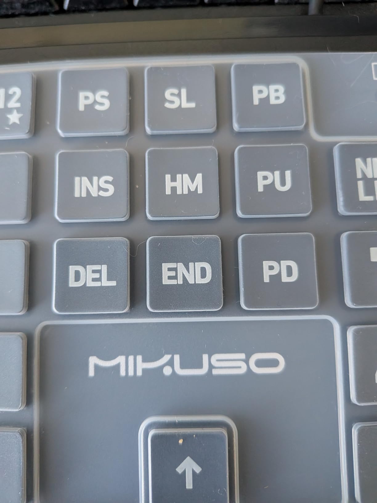 Large Print Computer Keyboard,High Contrast Big Letter Keyboard for Seniors Visually Impaired Low Vision,Laser Etched Non-Fade Keys,Wired USB Full Size with Wrist Rest Dust Cover for PC Windows customer photo 1