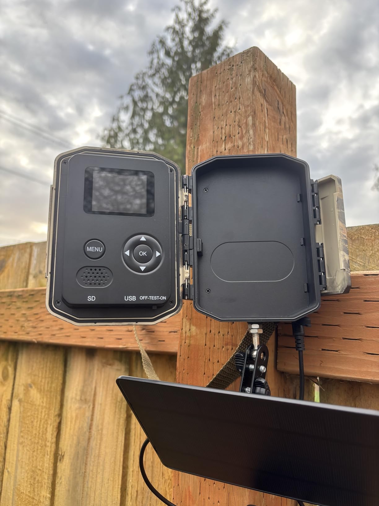 Trail Camera - Solar 8K 60MP WiFi Game Camera with 0.1S Motion Activated, 65FT Detection Distance, No Glow HD Night Vision, IP66 Waterproof, 32GB Card Included for Wildlife Monitoring customer photo 2