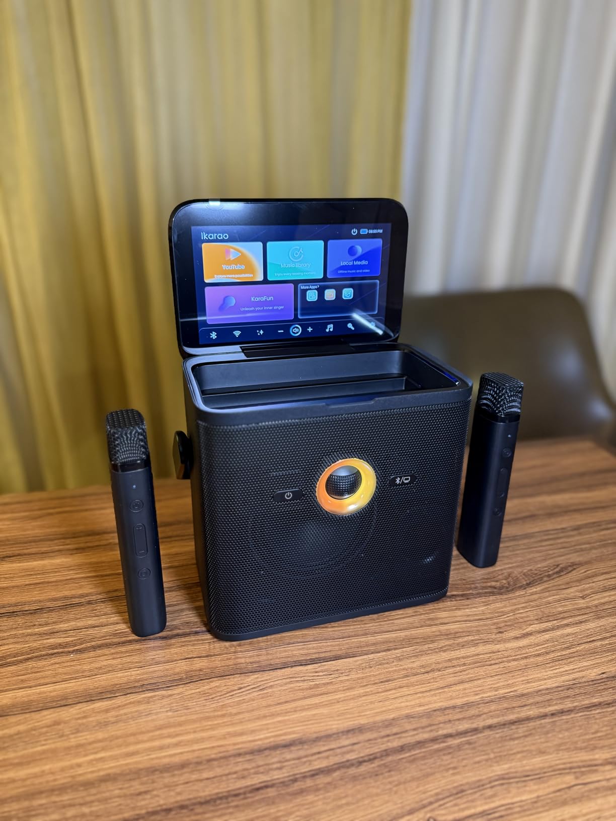 Ikarao Karaoke Machine for Adults, with Lyrics Display Screen, 32GB Karaoke Tablet, 2 Wireless Microphones, Karaoke Speaker with Autotune EQ, Connect TV, Portable Karaoke System for Home Outdoor Party customer photo 2
