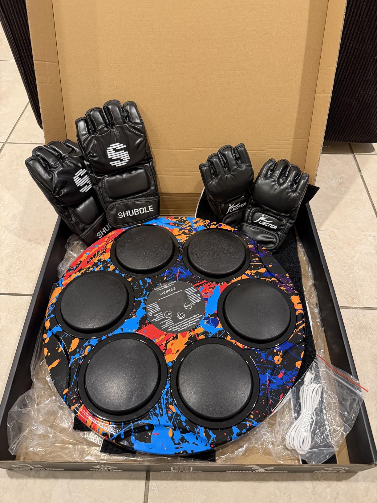Music Boxing Machine with Gloves - Wall Mounted Punching Trainer for Adults & Kids, 9-Speed Punch Game, Wall Boxing Punching pad, 2025 Upgrade Gifts for Boys Age 6+ customer photo 2