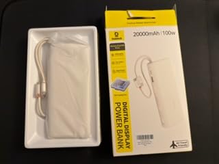 Baseus Portable Charger with Built in Cable, 100W Laptop Power Bank 20000mAh, Travel Essential Fast Charging USB C Battery Pack customer photo 1