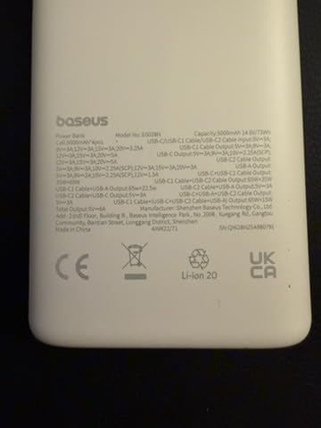 Baseus Portable Charger with Built in Cable, 100W Laptop Power Bank 20000mAh, Travel Essential Fast Charging USB C Battery Pack customer photo 2