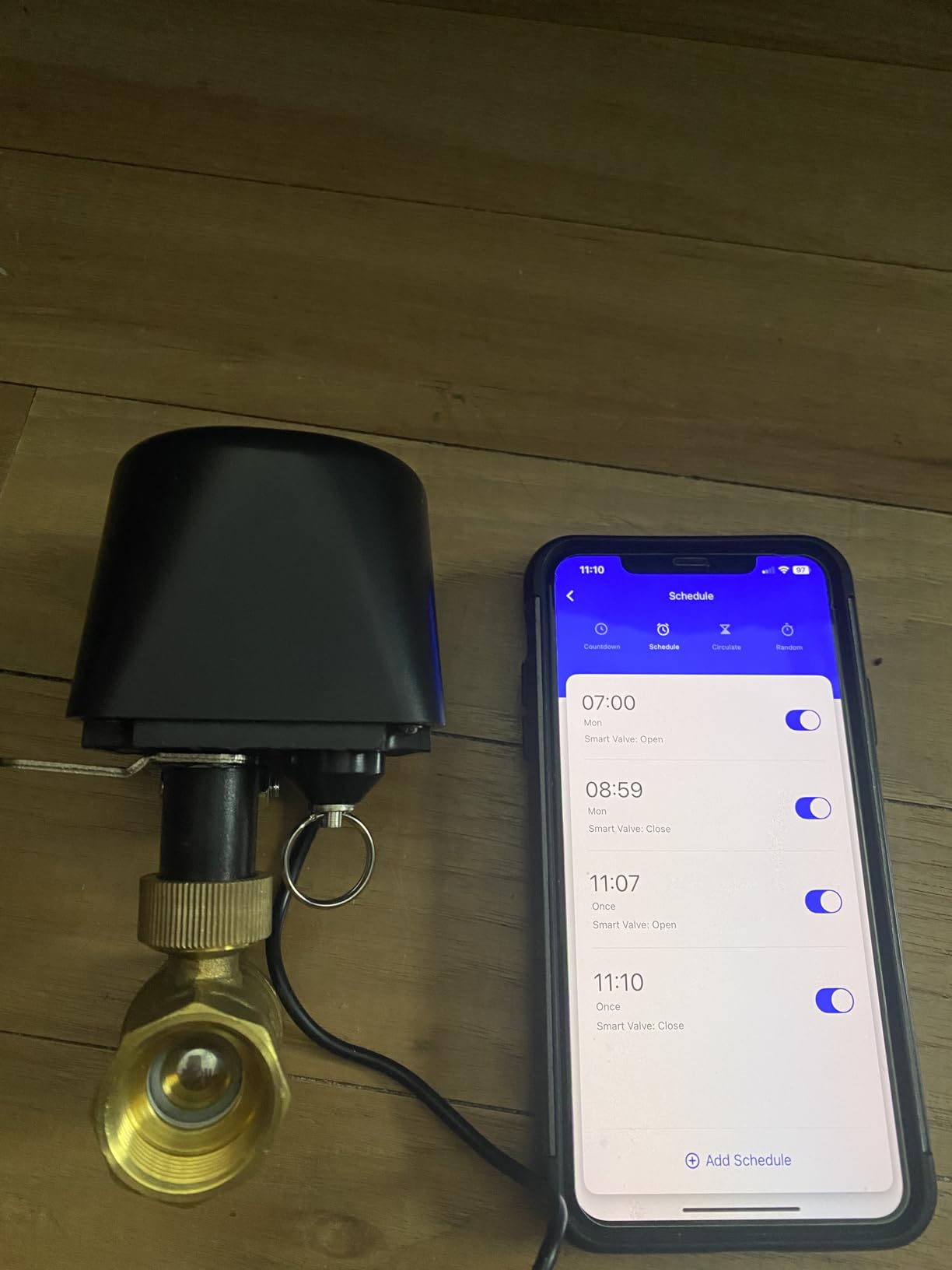 Owfeel WiFi Smart Water Valve, APP Remote Control, DN15 Ball Brass Water Valve, Compatible With Alexa, Google and Application Program iOS/Android, Only Supports 2.4 GHz WiFi (1/2