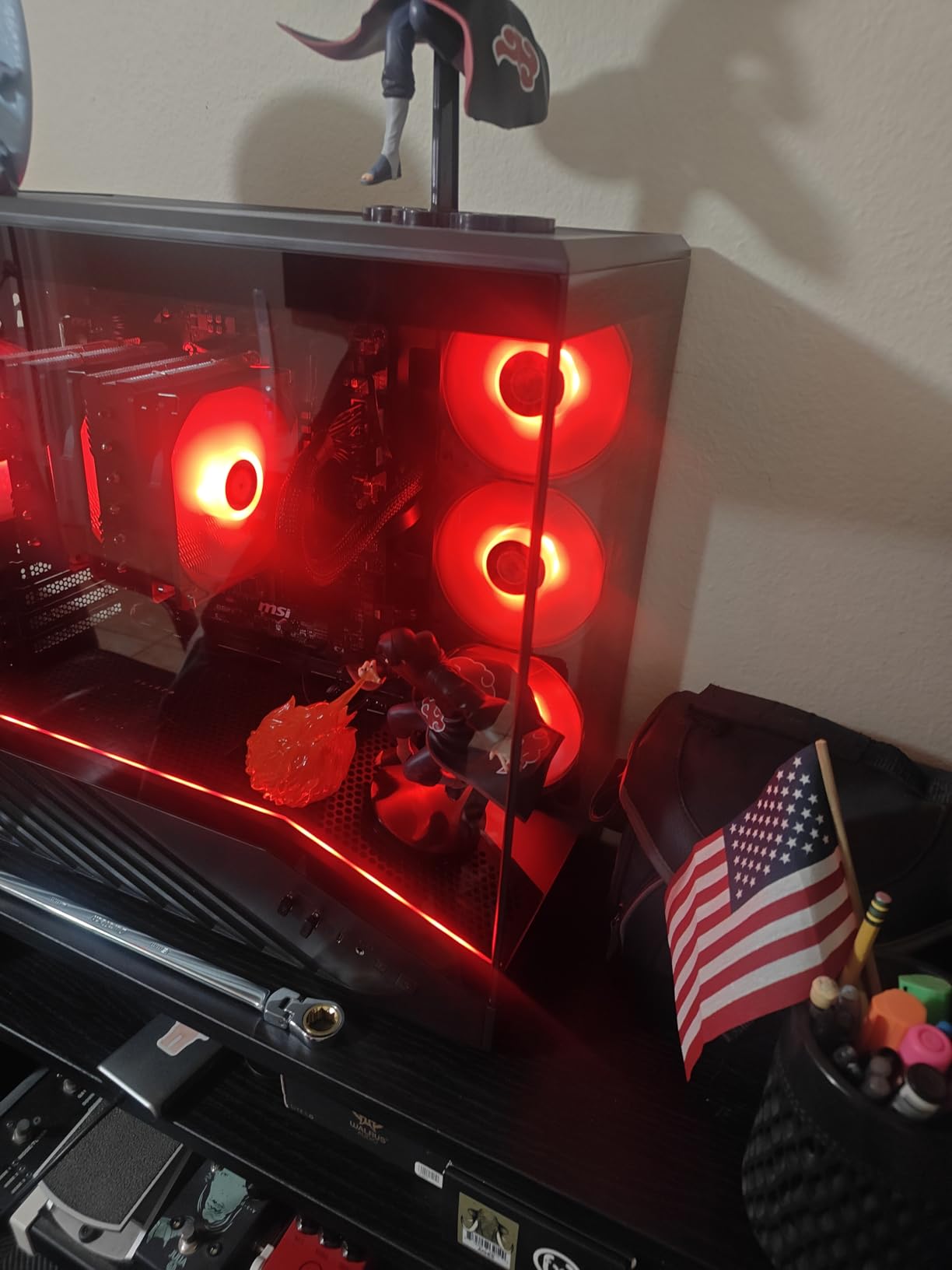 Lian Li VECTOR V100 MINI Micro Form Factor Compact PC Case, Pre-install 4 x 120mm ARGB PWM Fans, Panoramic Tempered Glass, Support Back-Connect Micro-ATX, 415mm GPU, 360mm Radiator - Black customer photo 2