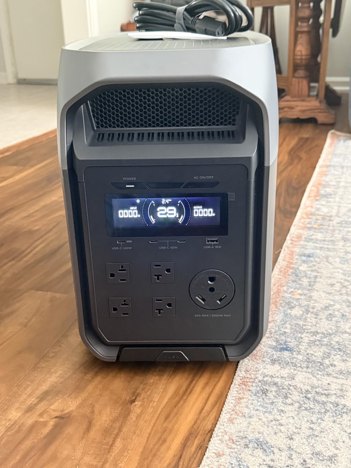 EF ECOFLOW DELTA 3 Ultra Portable Power Station with 400W Solar Panel, 3072Wh LiFePO4 Battery, 3600W (Surge 7200W) Output, Solar Generator for Home Use customer photo 2