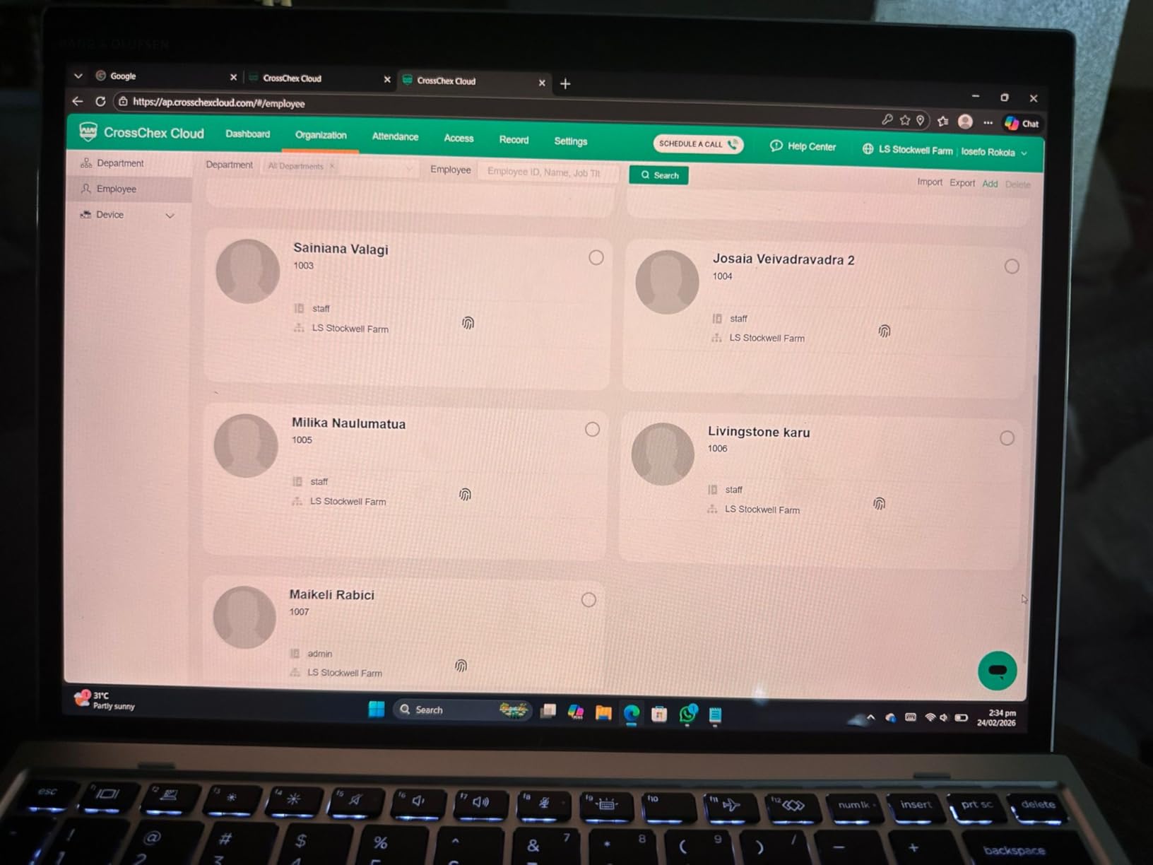 ANVIZ Time Clocks for Employees Small Business - Forever Free Cloud Software - CX2 Fingerprint Biometric Clock in and Out Attendance Machine customer photo 1