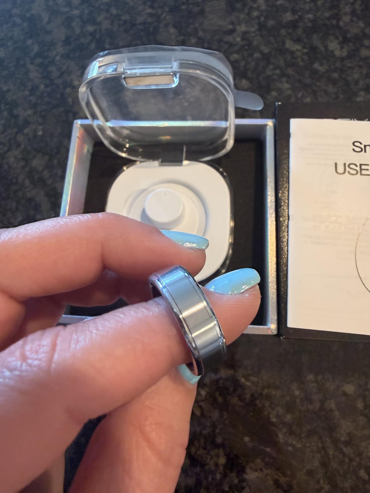 Smart Ring for Women Men, Health Fitness Tracker Ring with Heart Rate/Sleep Tracker/Blood Oxygen/HRV/Stress/Calorie/Steps, IP68 Waterproof for iOS & Android, No APP Fees customer photo 2