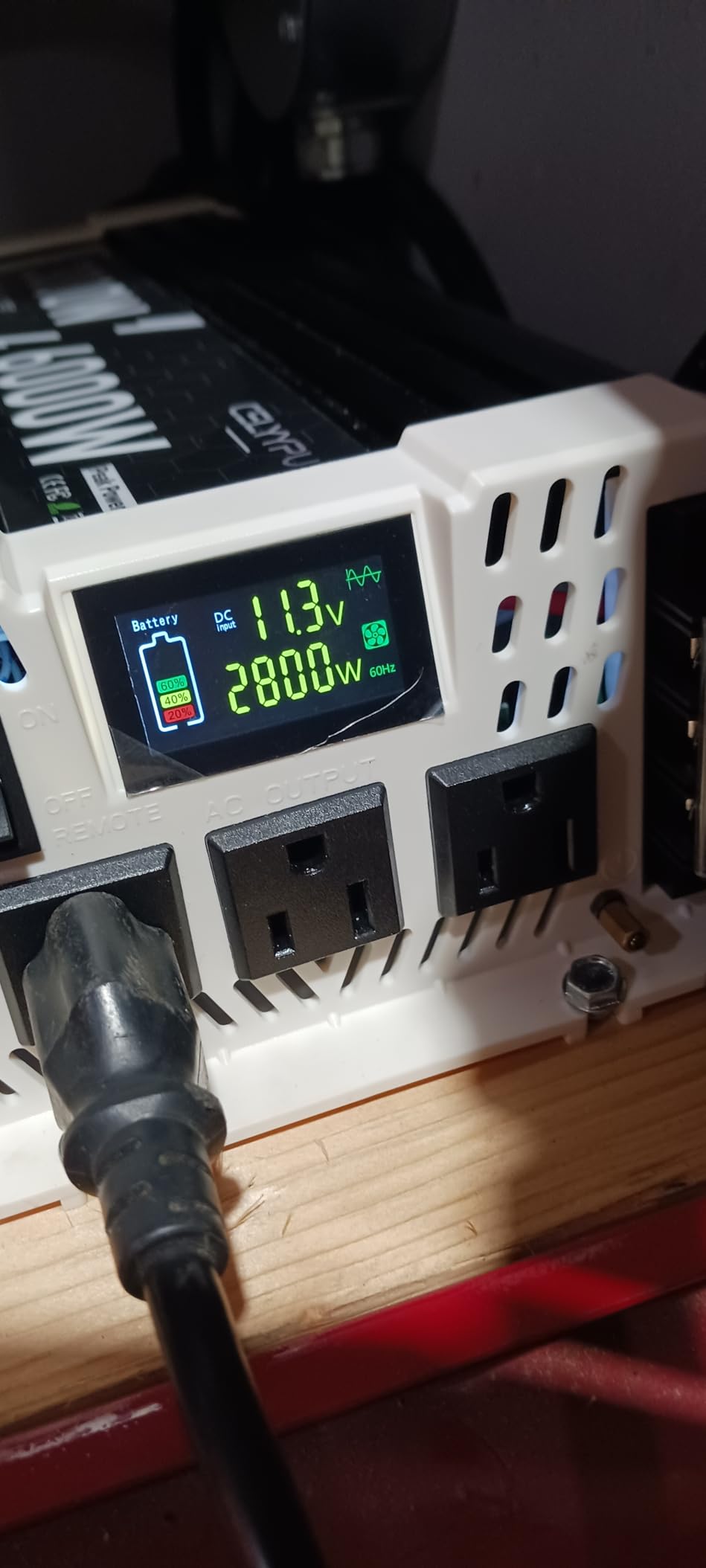 3500 watt Pure sine Wave Inverter, 48V DC to 110V AC Power Inverter, with 3 AC Output sockets, USB Port, Type-C Port, Remote Control with LCD Screen, Used for Solar Emergency Power Supply in RV Homes customer photo 1