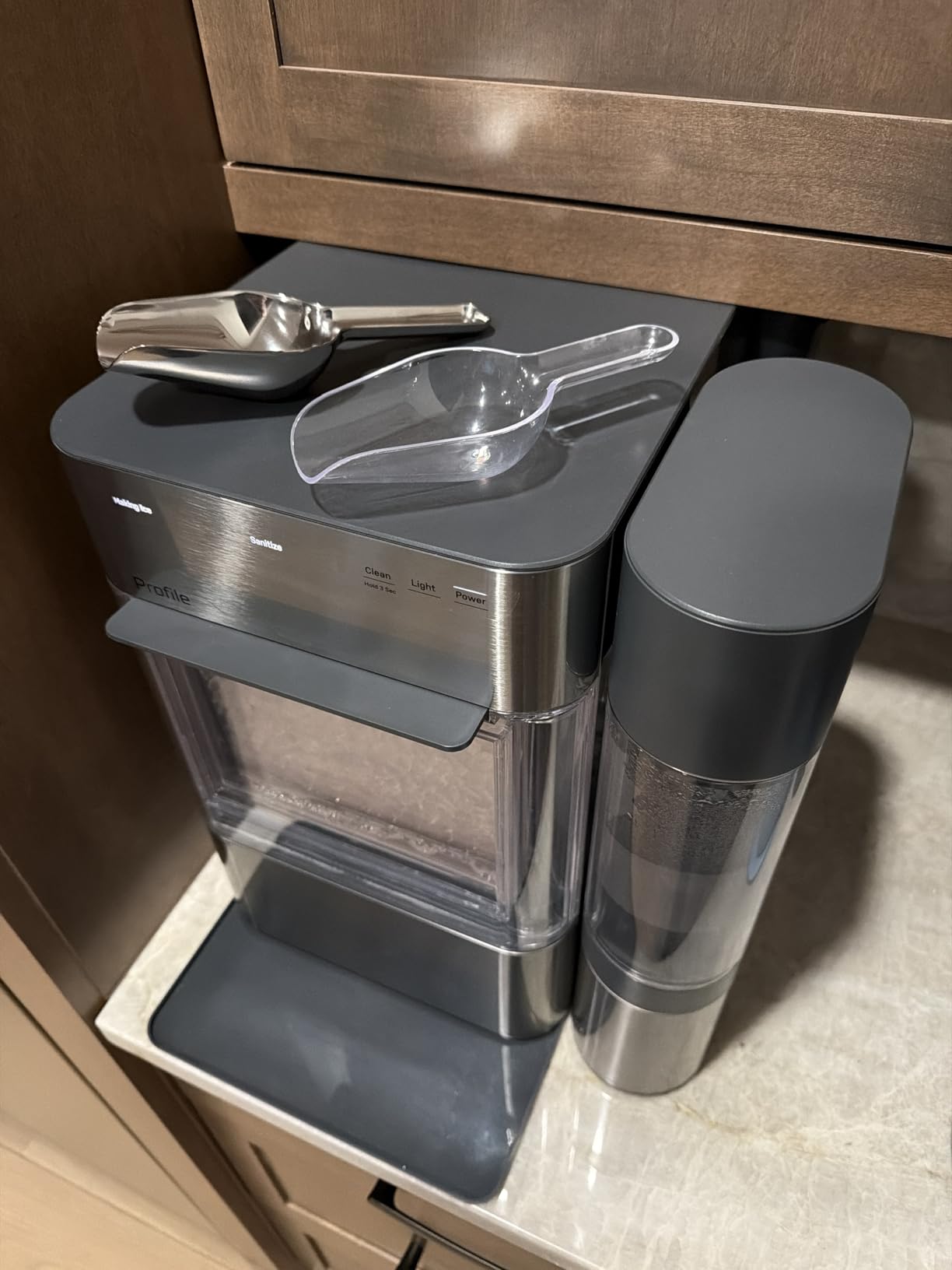 GE Profile Opal 2.0 Ultra Nugget Ice Maker with Scale Inhibiting Filter, Scoop Included, 38 lbs in 24 Hours, Pellet Ice Machine with WiFi & Smart Connected, Stainless Steel customer photo 2