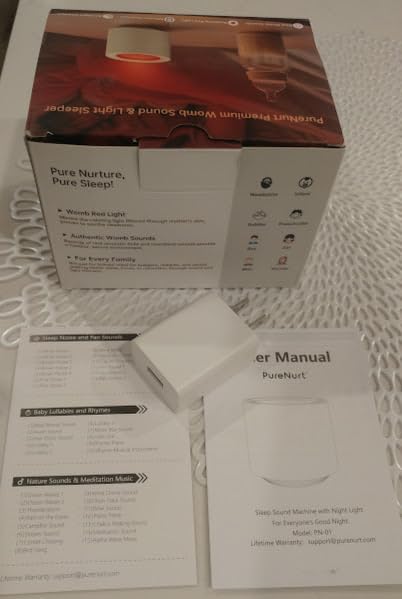 White Noise Sound Machine: Red Light Therapy Sleep Sound Machine with 38 Soothing Sounds & Calming Womb Soother, Memory Function, Dimmable Nursery Night Light with Timer for Baby Adult Gift customer photo 2