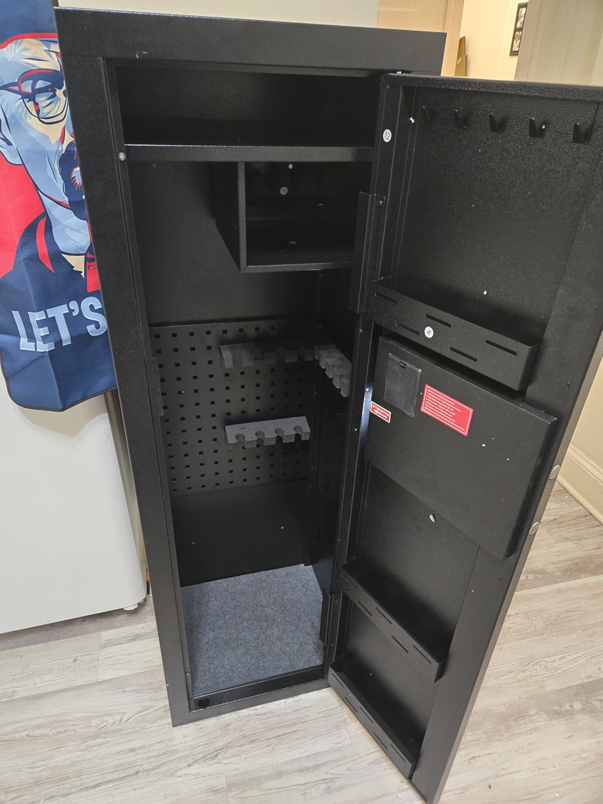 KAER Biometric Gun Safe Rifle,Gun Safes for Rifles and Pistols Holds 14-15 Firearms with Adjustable Racks & Pistol Storage,Fingerprint Keypad Lock Gun Cabinet for Home & Hunting for Enthusiasts customer photo 2