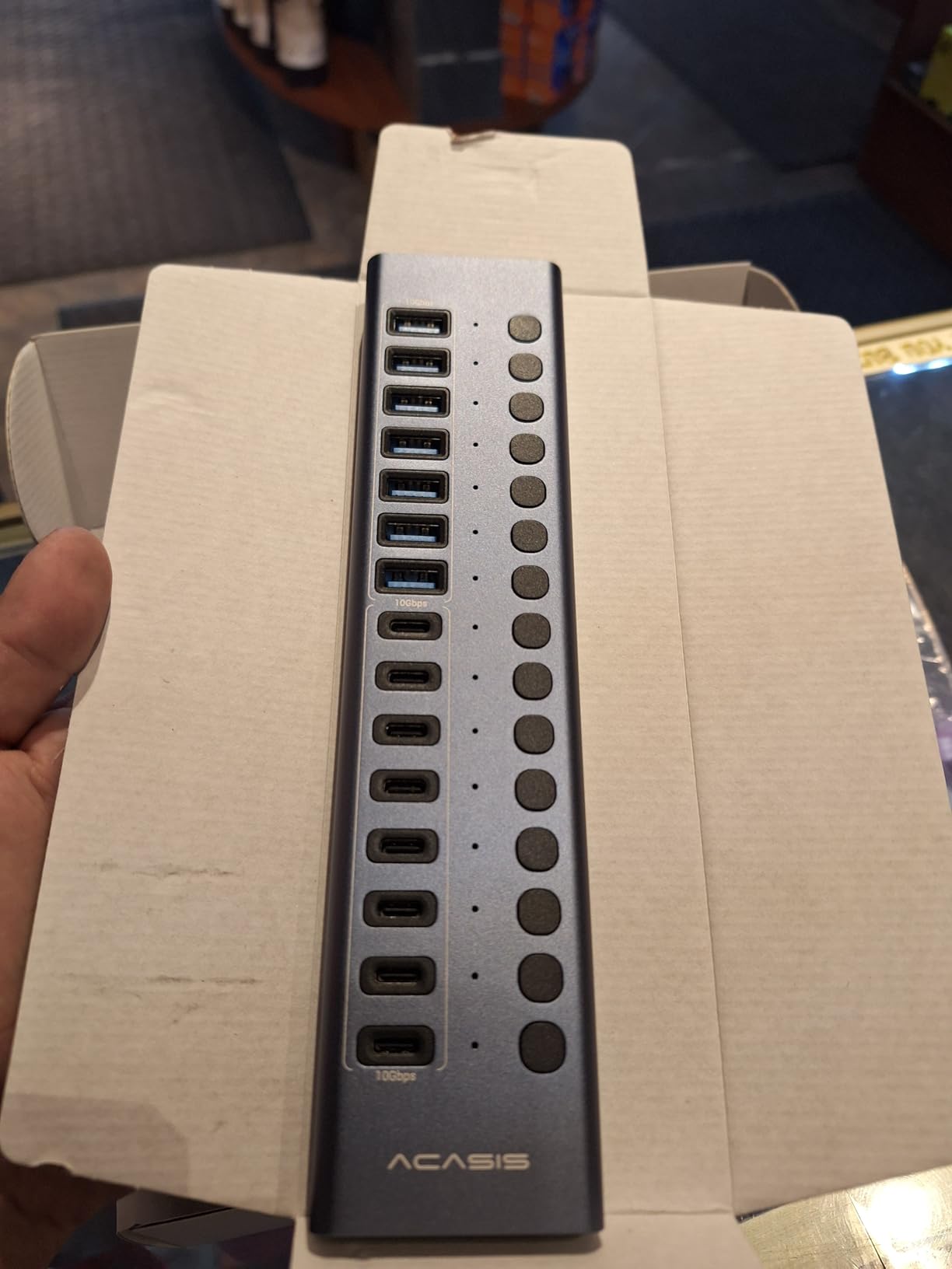 Powered USB 3.2 Hub, ACASIS 16 Ports USB 3.2 Hub(8 USB-A 3.2 Ports+8 USB-C 3.2 Ports), Aluminum USB Hub Powered with 96W Power Adapter, USB Hub for PC/Laptop, Computer, Flash Drive, Printer, Camera customer photo 1