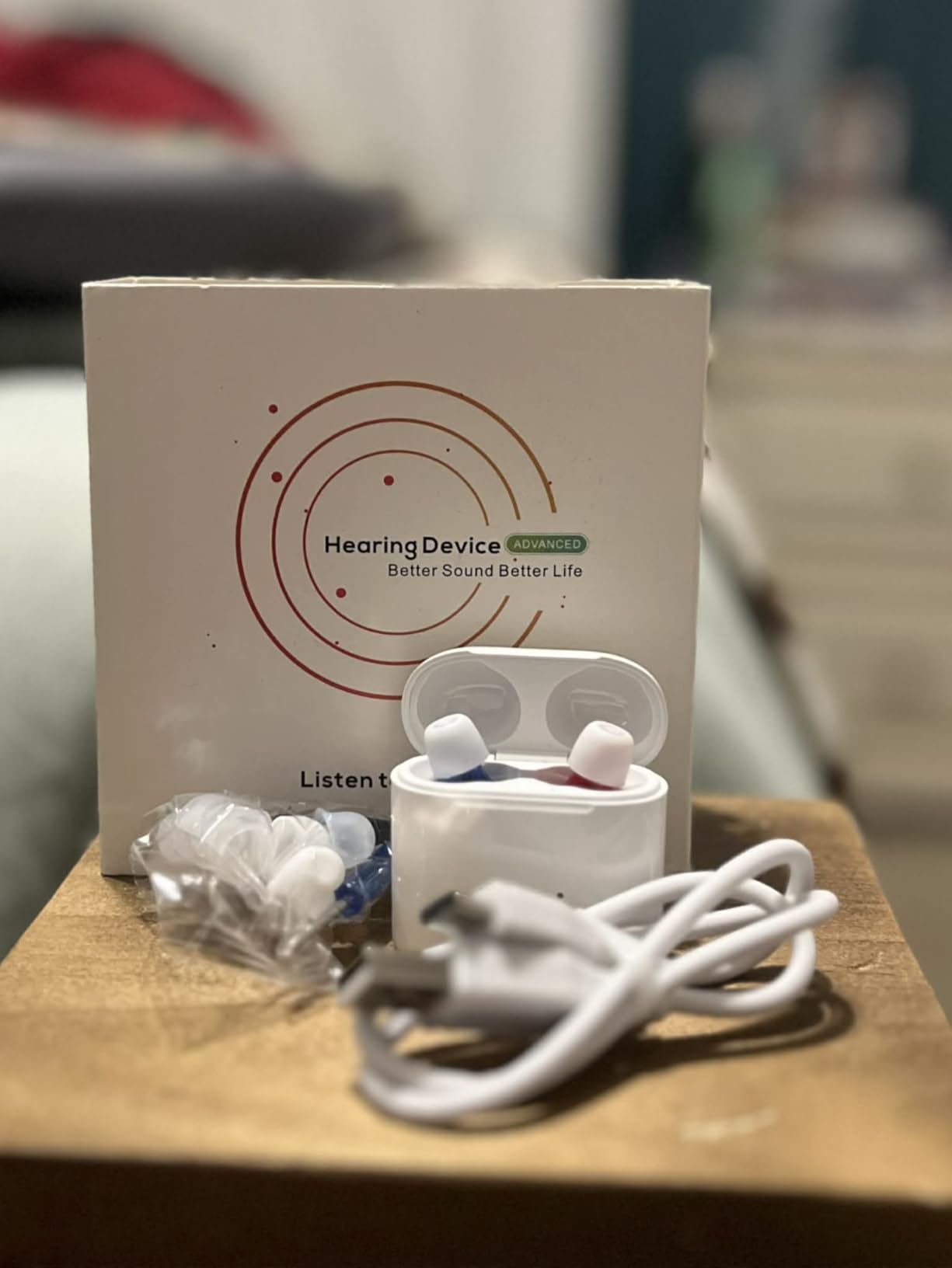 Hearing Aids for Seniors, Hearing Aid Rechargeable for Hearing Loss, Personal Hearing Amplifier with Volume Control and Portable Magnetic Charging Case, Noise Canceling Hearing Aids (White) customer photo 1