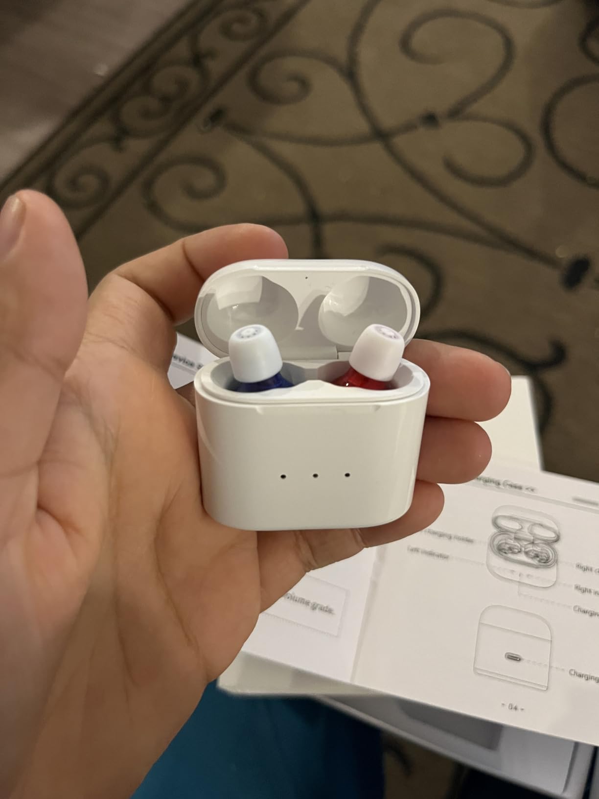 Hearing Aids for Seniors, Hearing Aid Rechargeable for Hearing Loss, Personal Hearing Amplifier with Volume Control and Portable Magnetic Charging Case, Noise Canceling Hearing Aids (White) customer photo 2