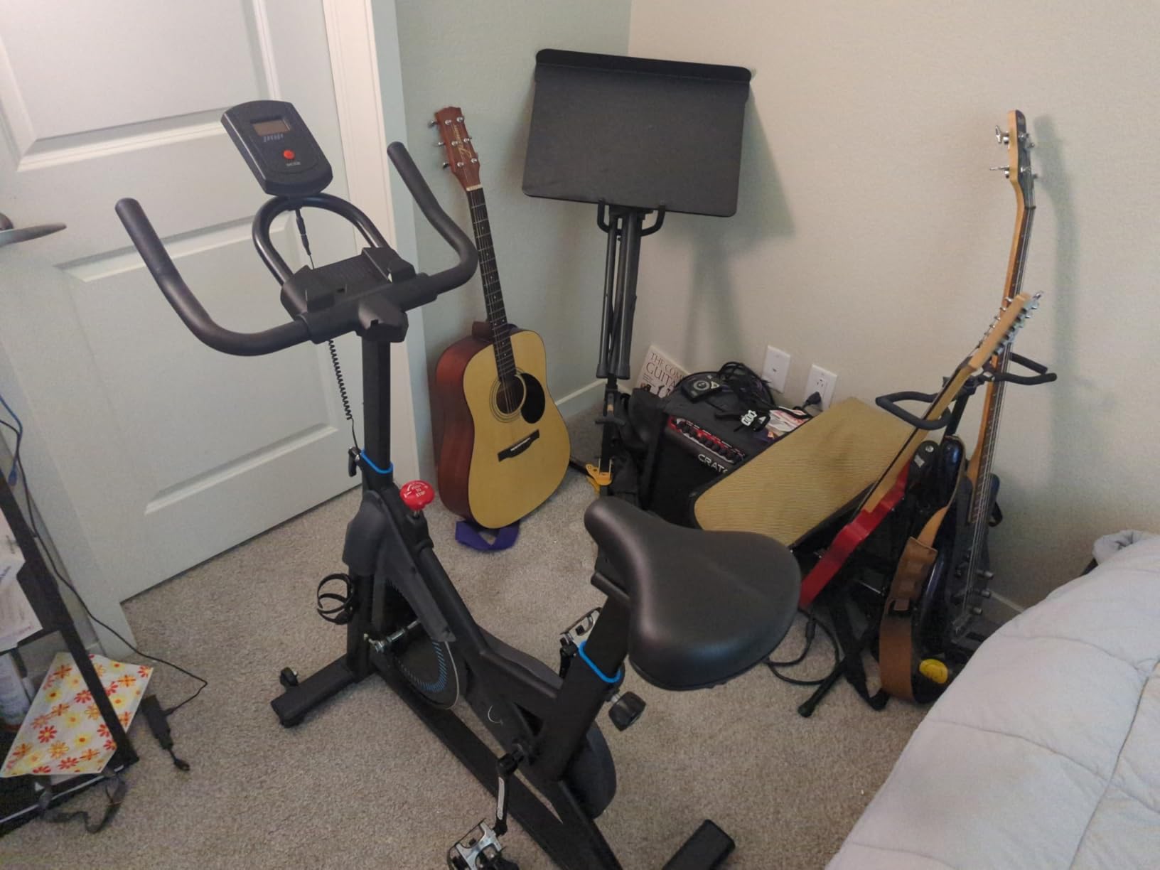 Exercise Bike, Wenoker Magnetic Stationary Bike for Home App Sync Indoor Bike with Adjustable Seat and Handlebar, Transport Wheels and Fitness Courses for Weight Loss customer photo 1