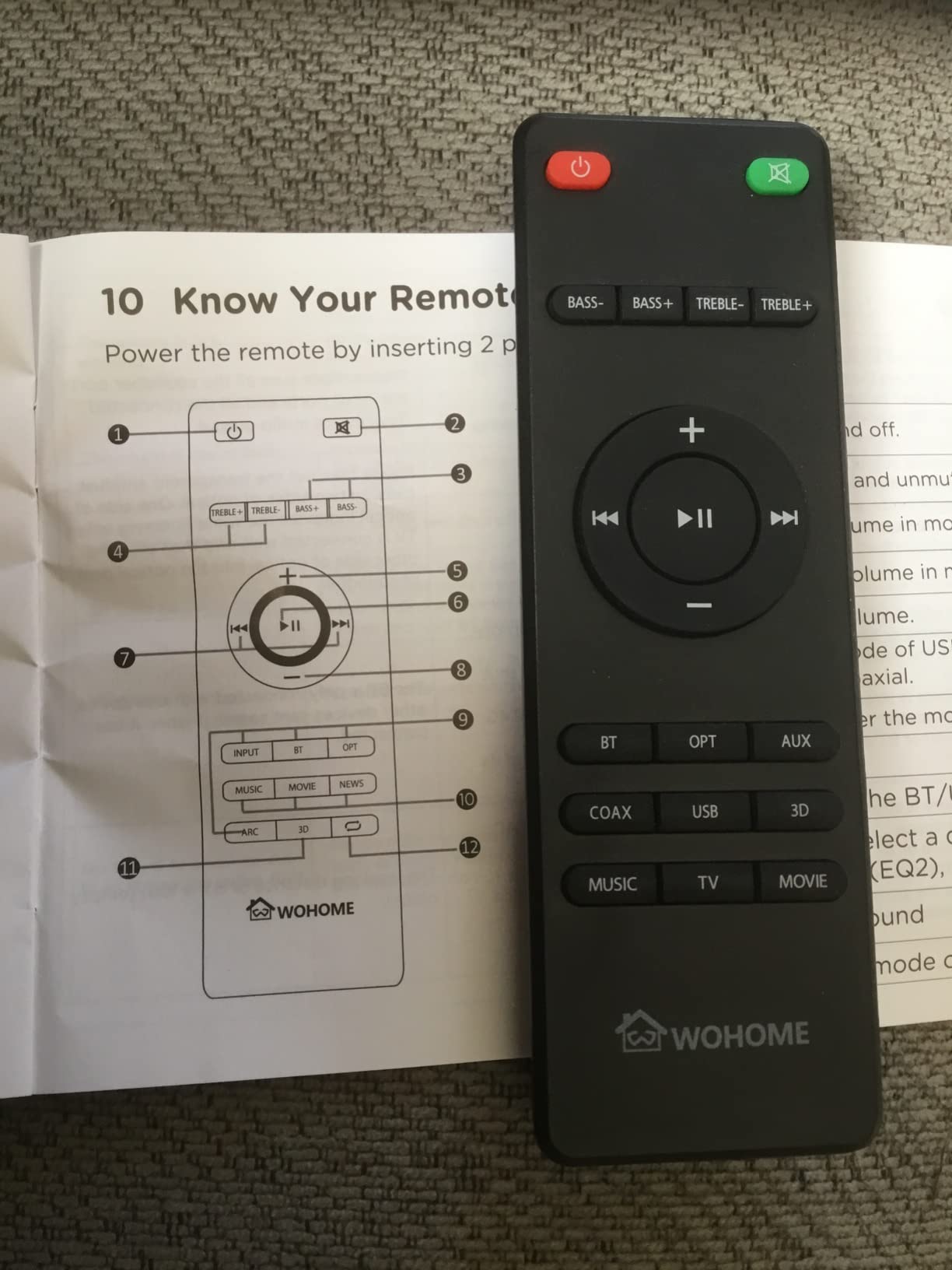 Wohome 2.1 Sound Bars for TV, Built-in Subwoofer, 6 Levels Voice Enhancement, 16 Inches TV Soundbar Speakers customer photo 2
