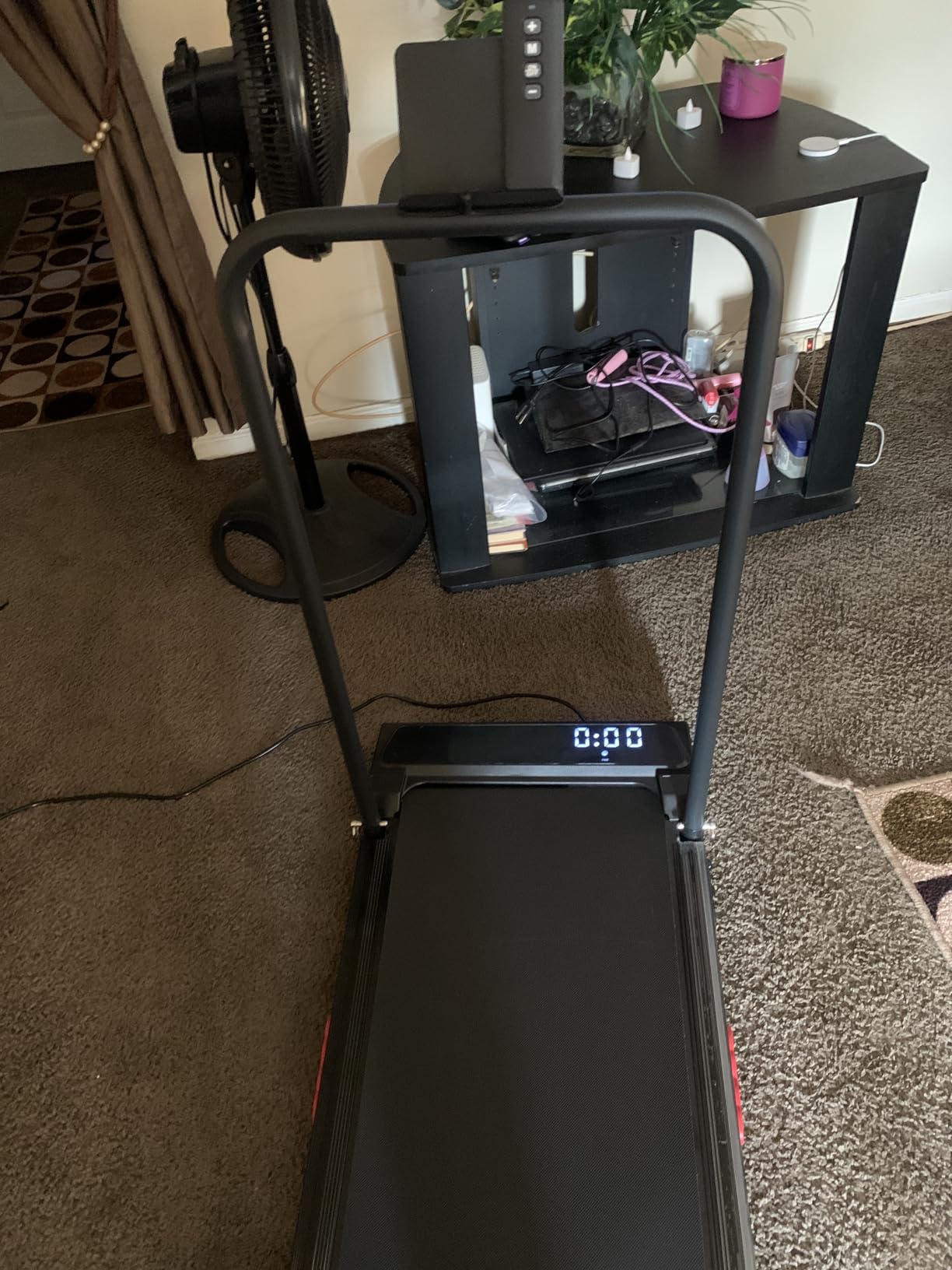 Walking Pad with Handle Bar and Incline, 3.0HP Under Desk Treadmill for Home Small Space, 0.6-7.6MPH Portable Walking Pad Treadmill with Handles, 350LBS, 2026 Upgrade customer photo 1