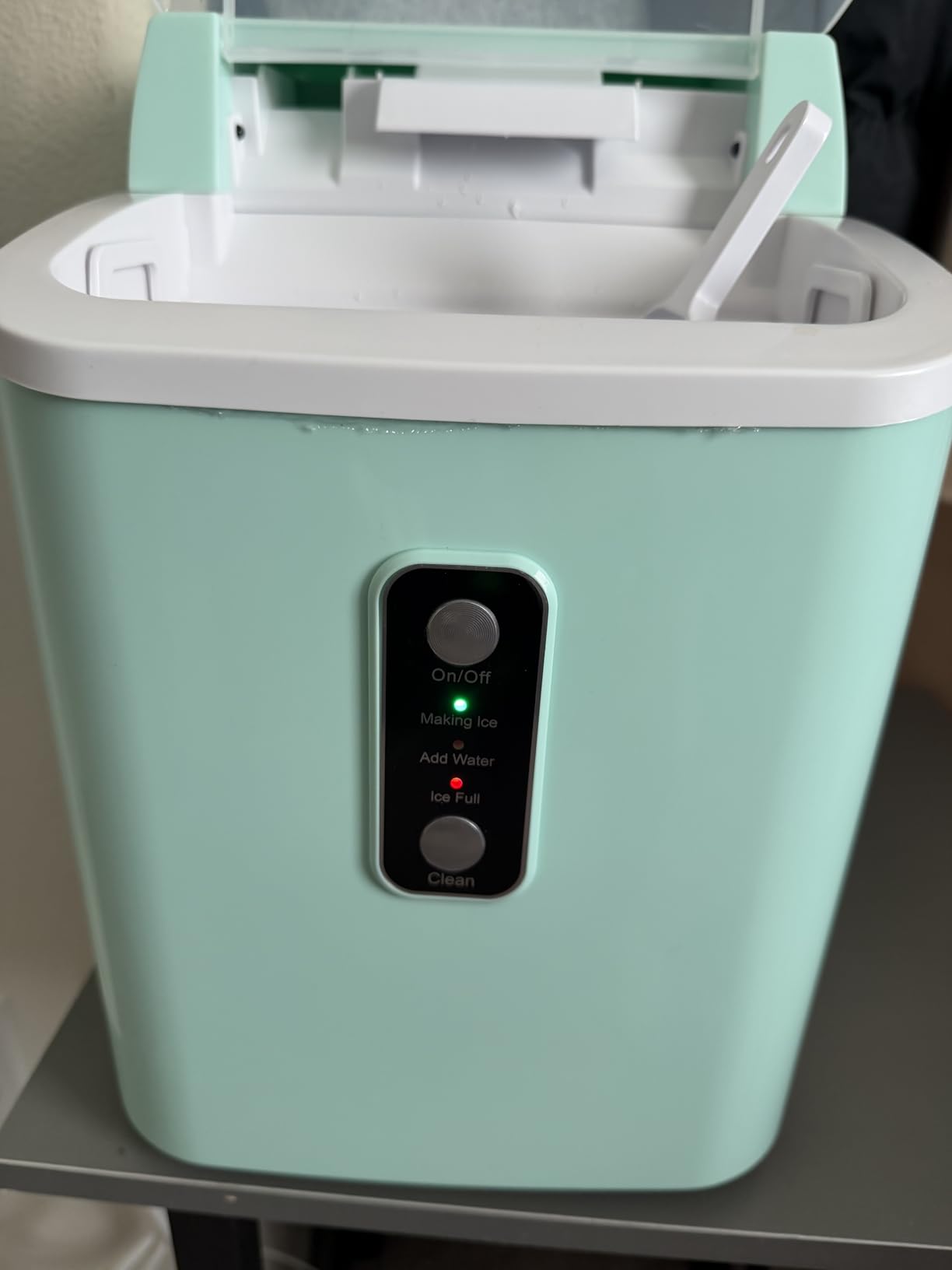 NEWBULIG Nugget Ice Makers Countertop, Portable Nugget Ice Machine, Ready in 6 Mins, 24lbs in 24Hrs, Auto-Cleaning, with Basket and Scoop, for Home, Kitchen, RV, Camping, Black customer photo 2
