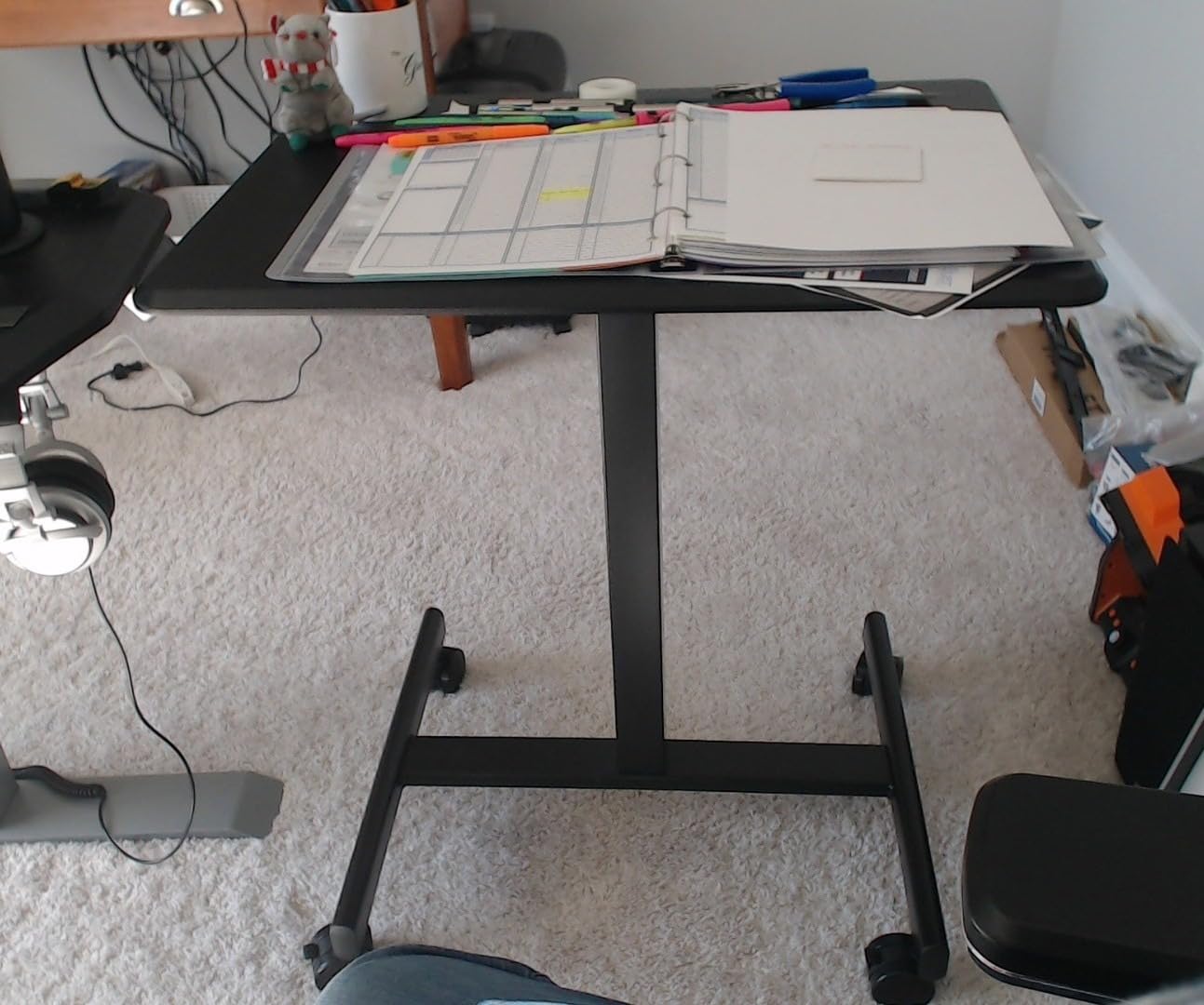 NEWBULIG 55x24 Inch Electric Standing Desk Height Adjustable, Sit Stand Computer Workstations Rising Lift PC Table Ergonomic Riser for Home Office Gaming Writing Student, Black customer photo 1