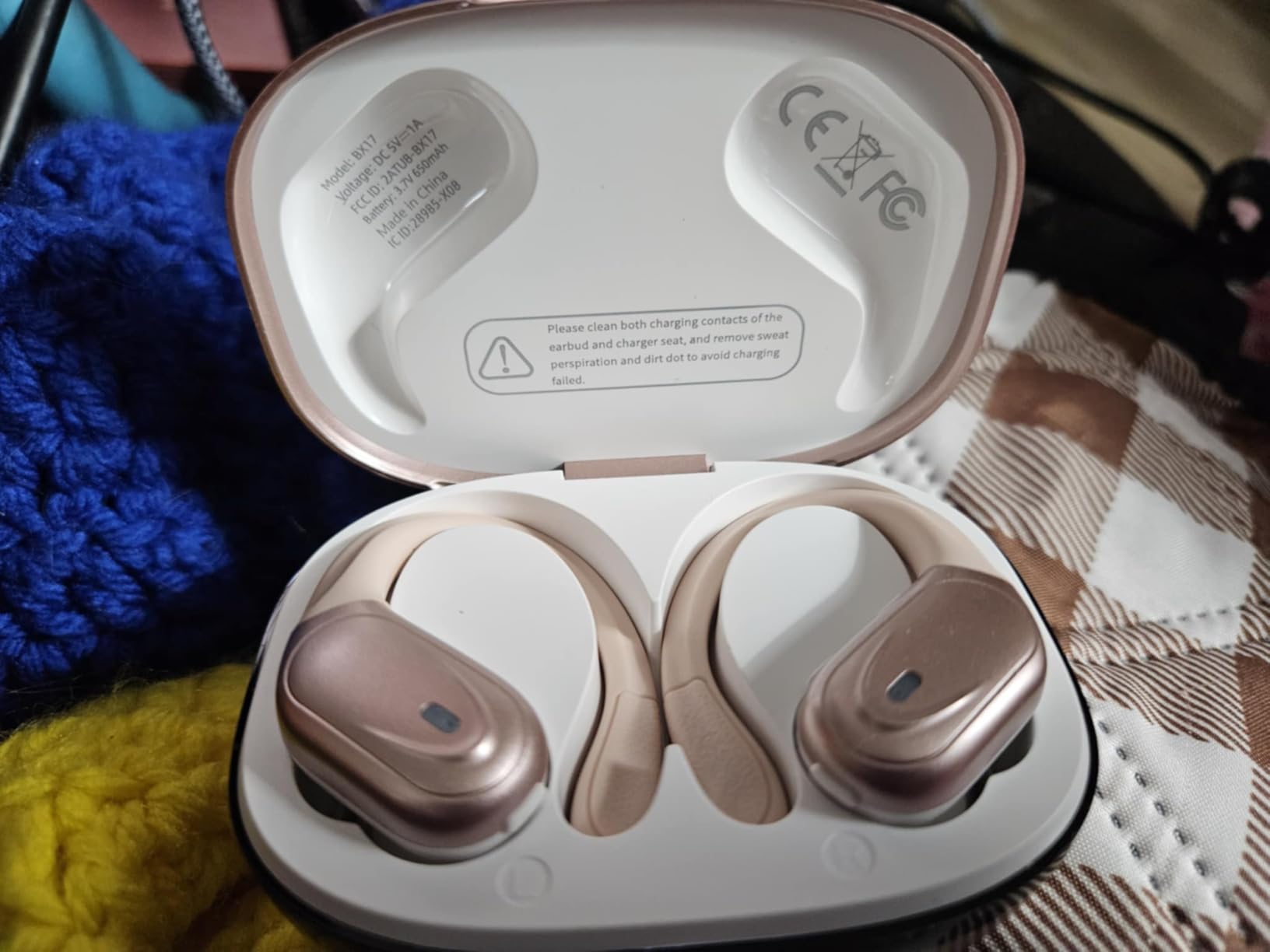 Wireless Earbuds, Sports Bluetooth Headphones, 80Hrs Playtime Ear Buds with LED Power Display, Noise Canceling Headset, IPX7 Waterproof Earphones for Workout/Running(Black) customer photo 2