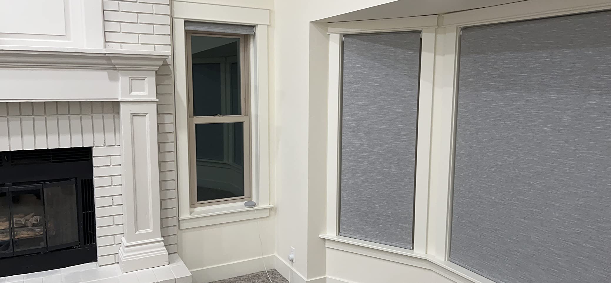 Graywind Motorized Solar Shades Light Filtering Mesh Shade Compatible with Alexa Google Remote Control Window Blinds with Valance for Smart Home Office Business, Custom Size (3% Openness Beige) customer photo 1
