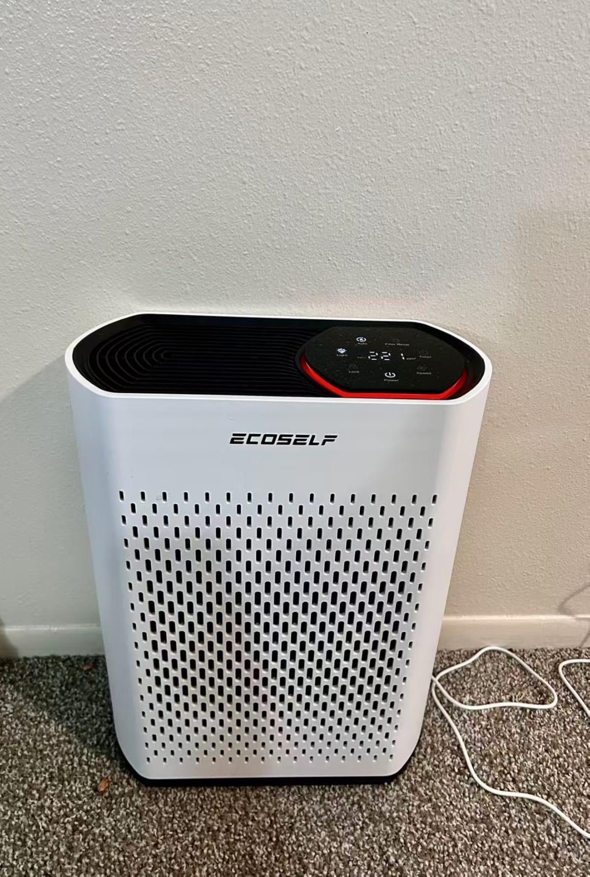 Air Purifier for Large Room, Cleans 2,400 ft² in 30 Mins, 3-Stage True HEPA, 360° Airflow, Large Touch Display Control, Real-Time Air Quality (PM2.5) Display, Ultra-Quiet 20dB Sleep Mode, HAP602 White customer photo 1