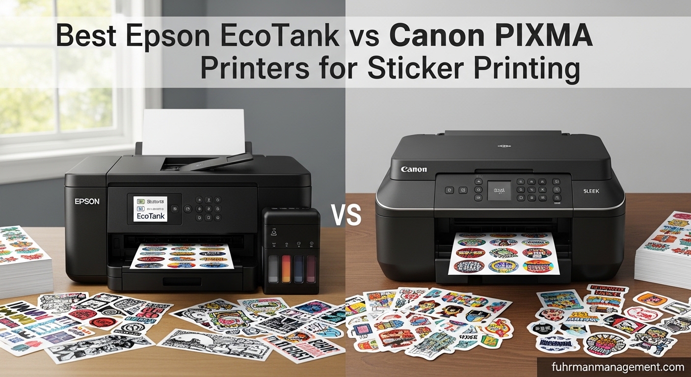 Best Epson EcoTank vs Canon PIXMA Printers for Sticker Printing