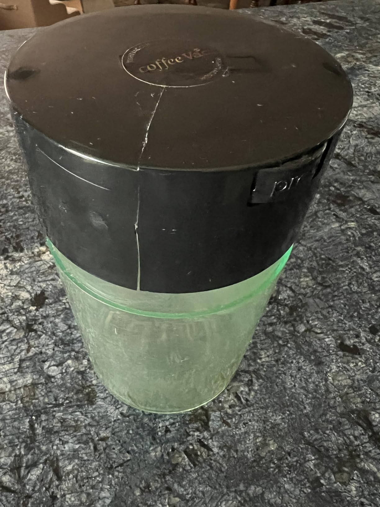 COFFEEVAC 1LB Patented Airtight Multi-use Vacuum Works as Smell Proof Ground Coffee Bean Containers. Black Cap and Body, 1.85-Liter/1.6-Quart customer photo 1