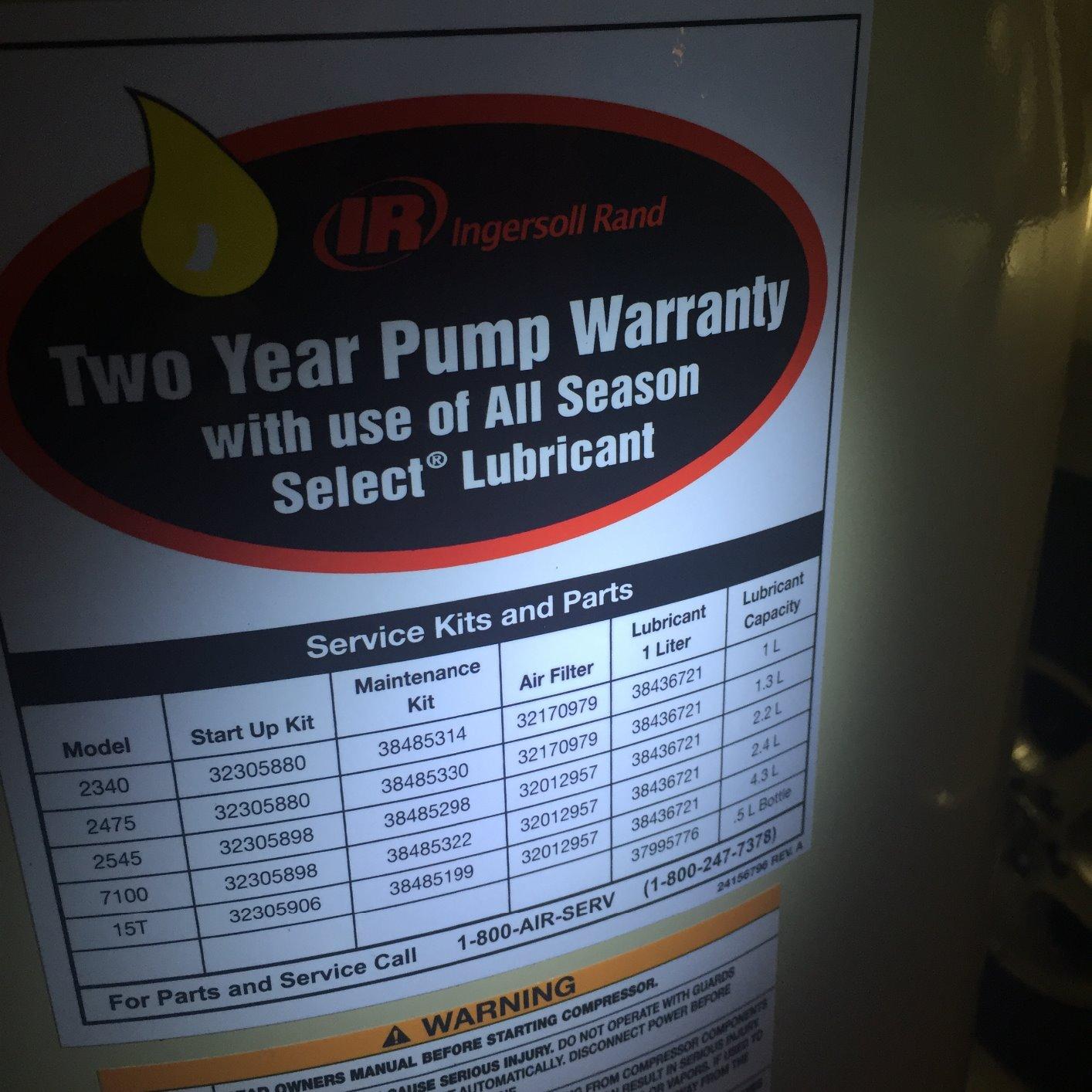 Ingersoll Rand 2340L5-V 5 hp Type 30 2 Stage Reciprocating Compressor, 80 Gallon customer photo 2