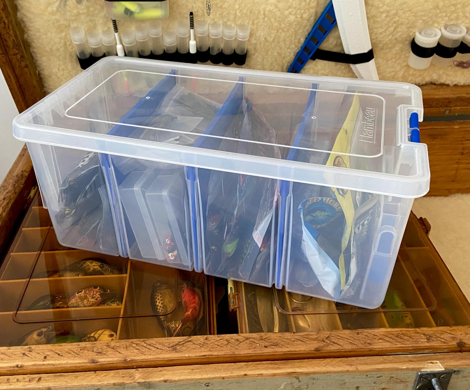 Flambeau Outdoors 4510 Clear Fishing Organizer - Super Half Satchel Soft Fishing Lure Storage, Tuff Tainer with Zerust Anti-Rust Dividers customer photo 1