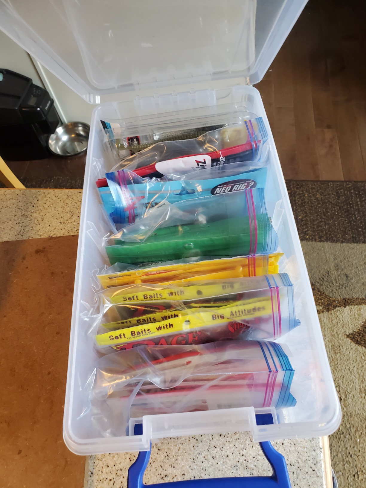 Flambeau Outdoors 4510 Clear Fishing Organizer - Super Half Satchel Soft Fishing Lure Storage, Tuff Tainer with Zerust Anti-Rust Dividers customer photo 2