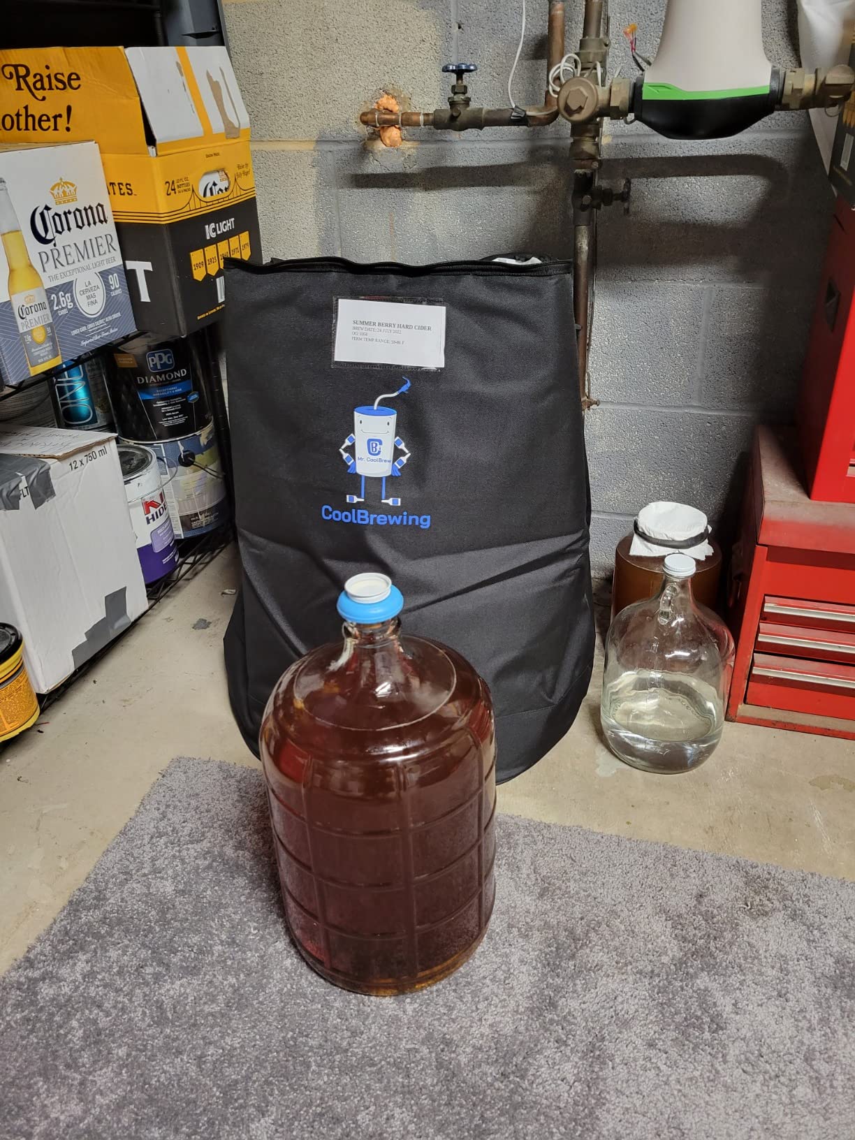 Home Brewing Fermentation Cooler - Beer Temperature Control for Carboys. Serve Kegs and Corny Keg. Fermenting Brewing Bag, Insulated Fermenter chamber. Cool Brewing Fermentation Cooler 2.0 customer photo 1
