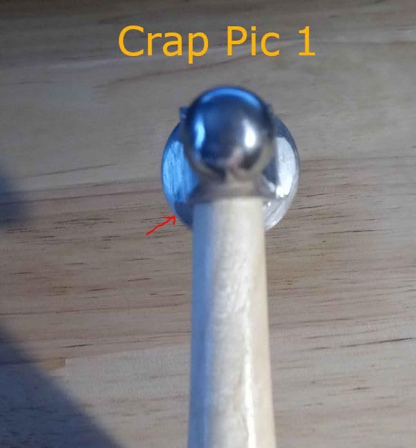 The Beadsmith Two-Sided Chasing Hammer - 10.75 Inches Wooden Handle, 2.25