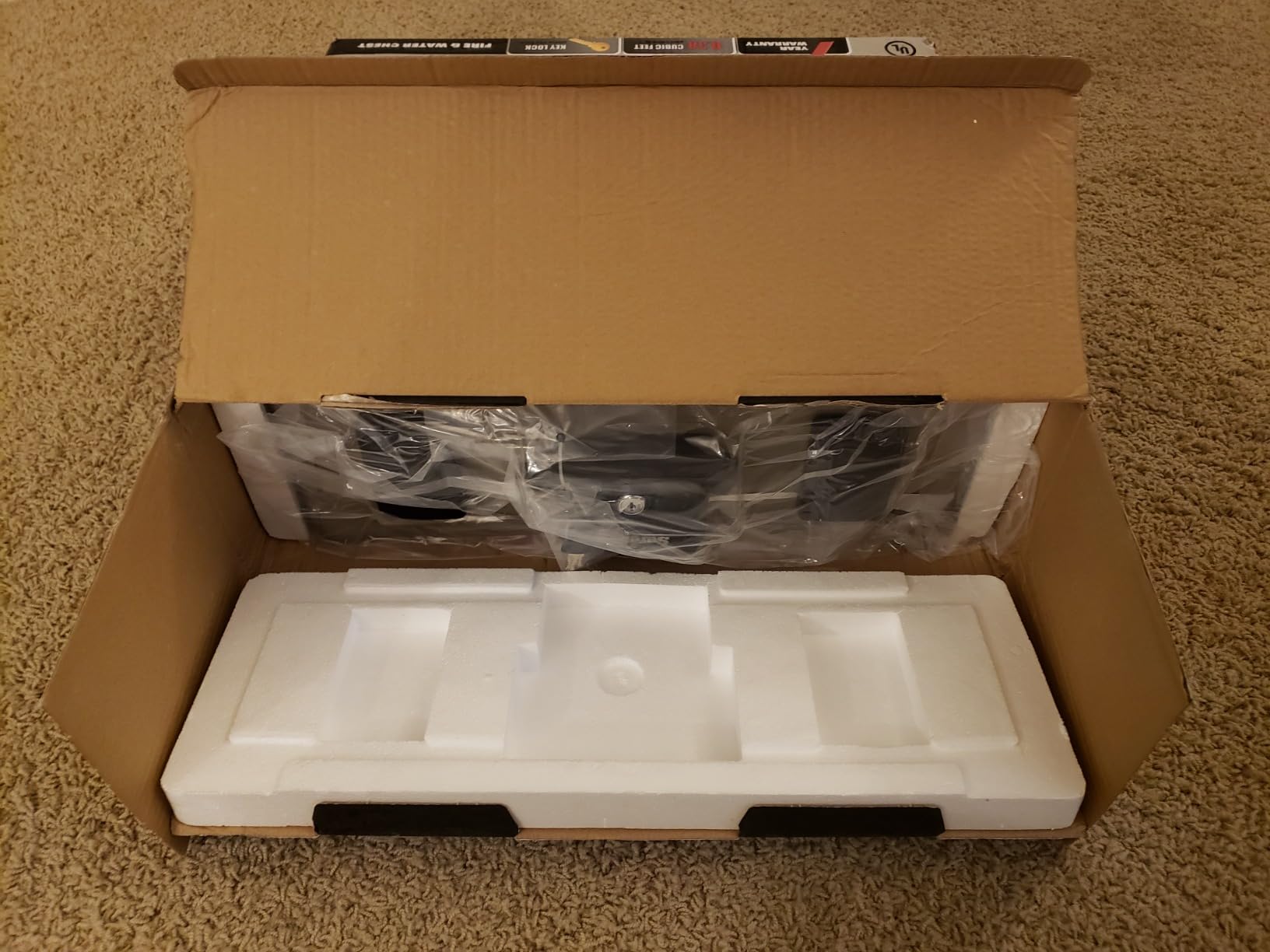 FireKing SureSeal Fire Safe with Key Lock, 1 Half Hour Fire Rated, UL Rated & 100 Hour Water Resistant Home Safe, Portable Home Safes, Taupe customer photo 2