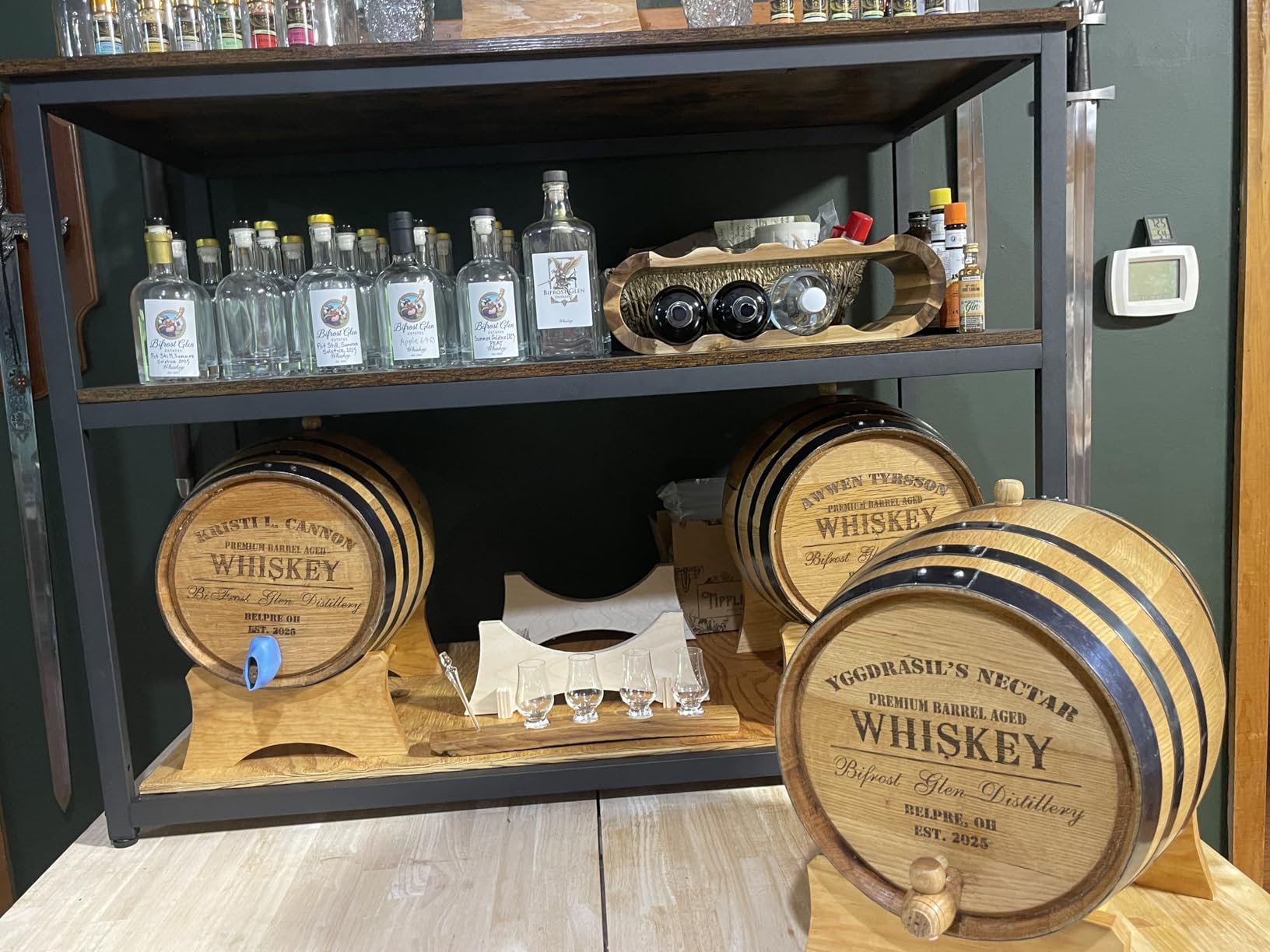 Thousand Oaks Barrel Co. Personalized 1 Gallon Oak Aging Barrel with Wood Stand, Bung & Spigot - Age Cocktails, Bourbon, Whisky, Rum, Tequila, Mead Wine - 5 Liter customer photo 2