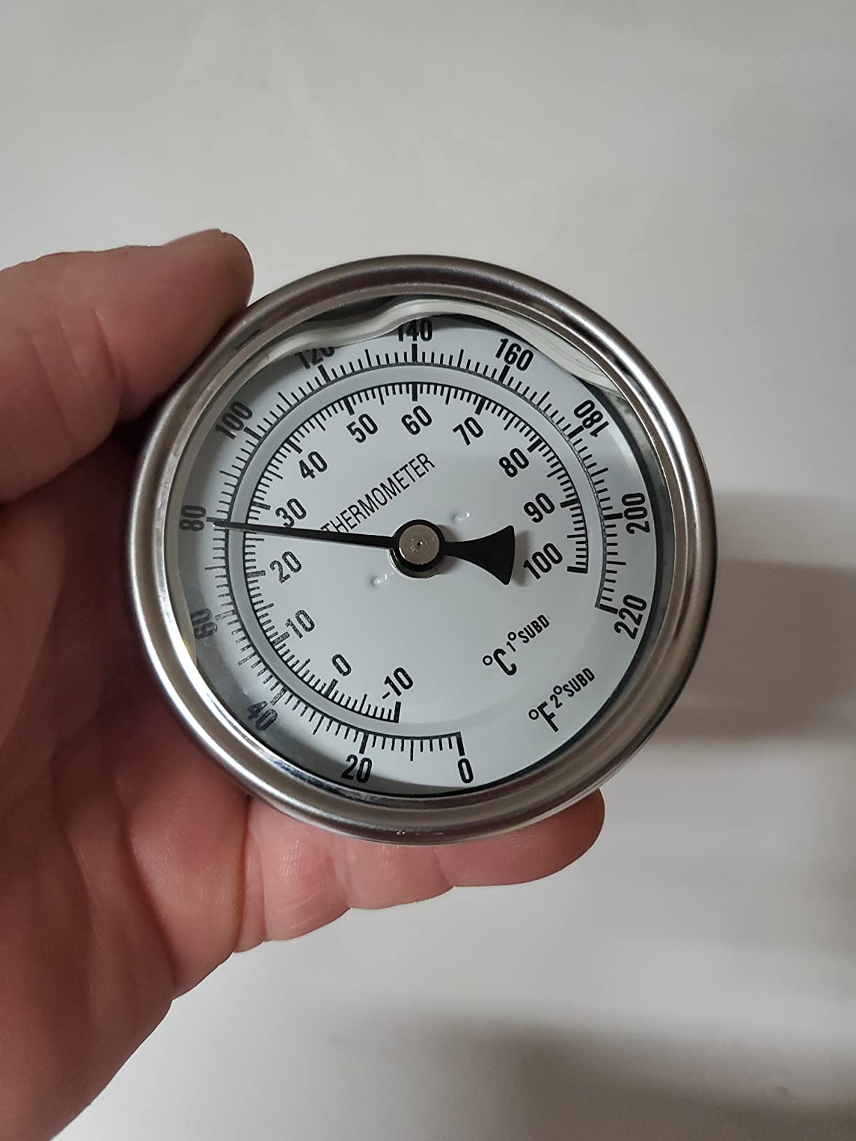 FERRODAY 1/2 NPT Stainless Steel Dial Thermometer Weldless w/O-Rings 0-220F Homebrew Kettle Brew Pot Thermometer customer photo 1