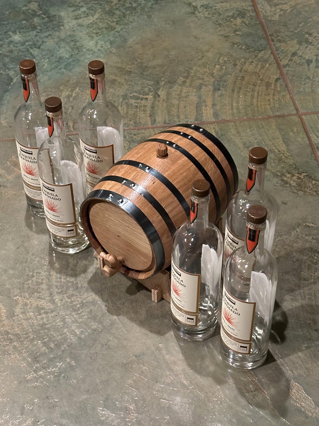 2 Liter Oak Aging Barrel with Wood Stand, Bung & Spigot - Mini Whiskey Barrels for The Home Alcohol Distiller, Moonshiner & Winemaker - Age Cocktails, Bourbon, Whisky, Tequila, Rum, Mead Wine customer photo 2